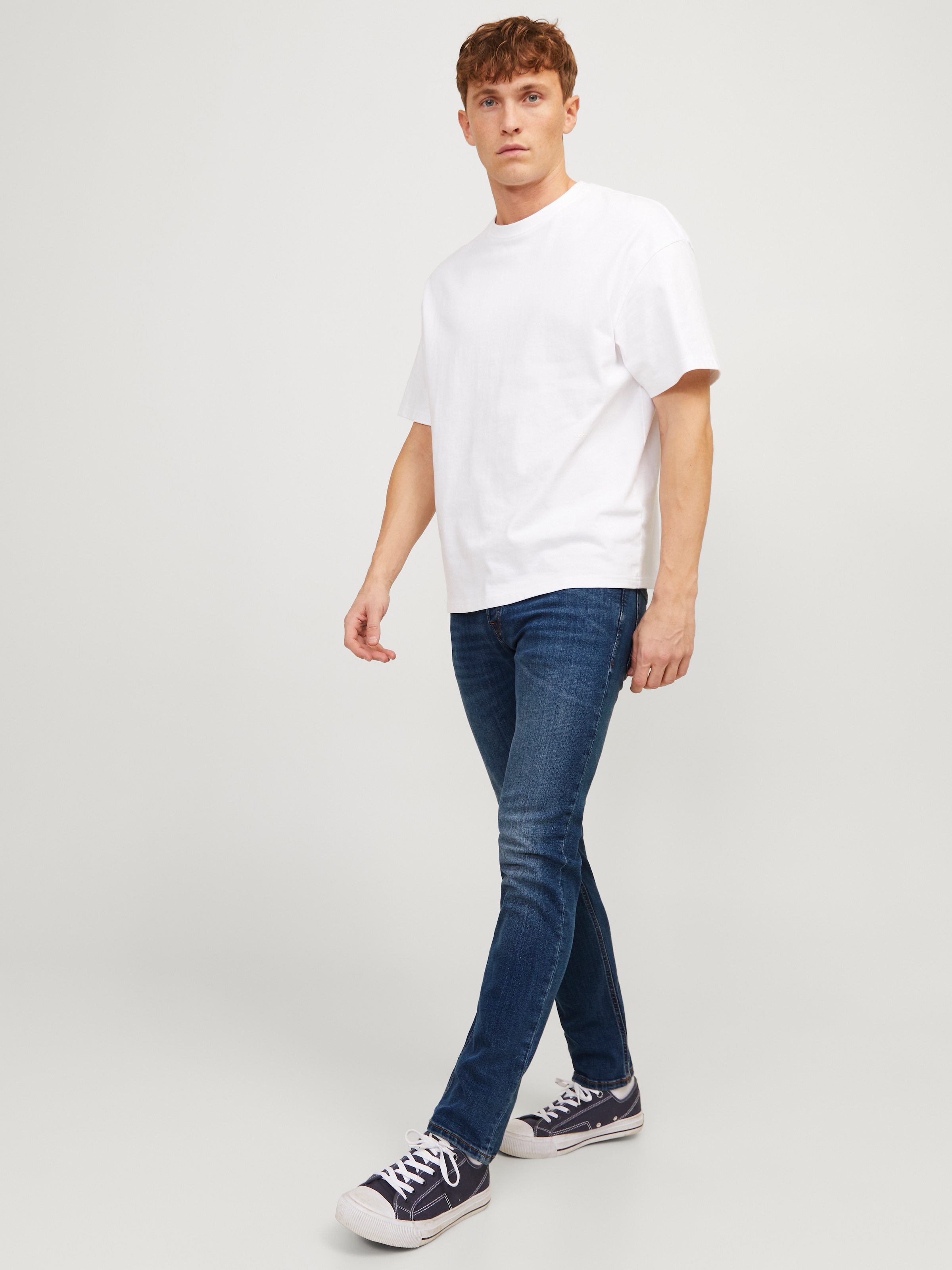 Jack & Jones Jeans slim »JJITIM mit Waschung und praktischen Taschen« Abriebeffekte, modisch, slim fit, Denim