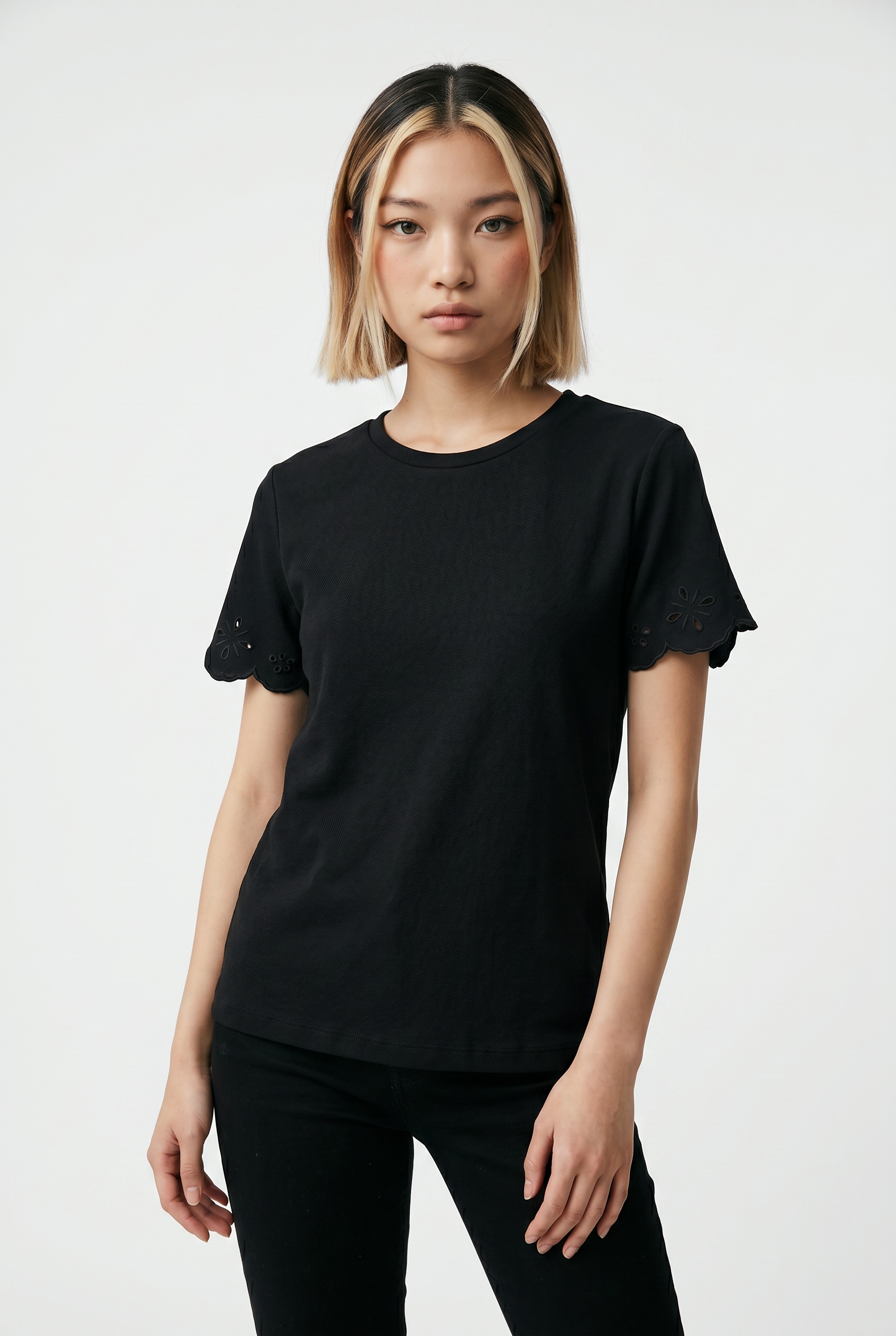 Image of Vero Moda Kurzarmshirt "VMLOUISE SS TOP JRS" Baumwolle, regular fit