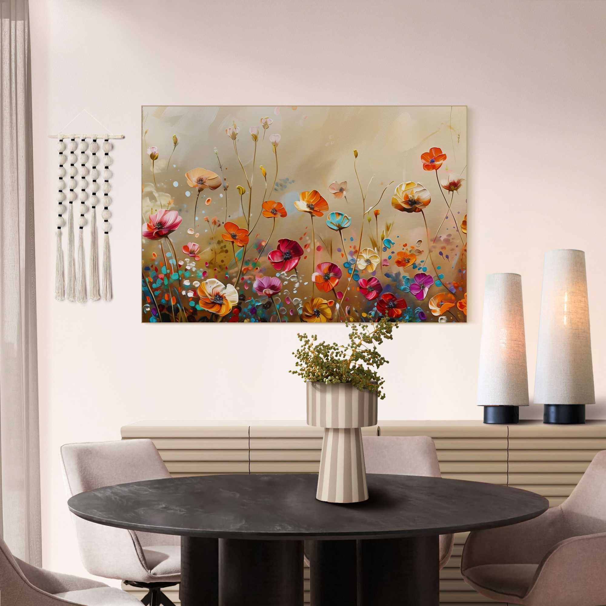 Image of Reinders Wandbild "Blühendes Feld" Blumen 1 Stk. tlg. Wohnzimmer - Mehrfarbig - MDF - Blumen und Pflanzen - 60x90 cm