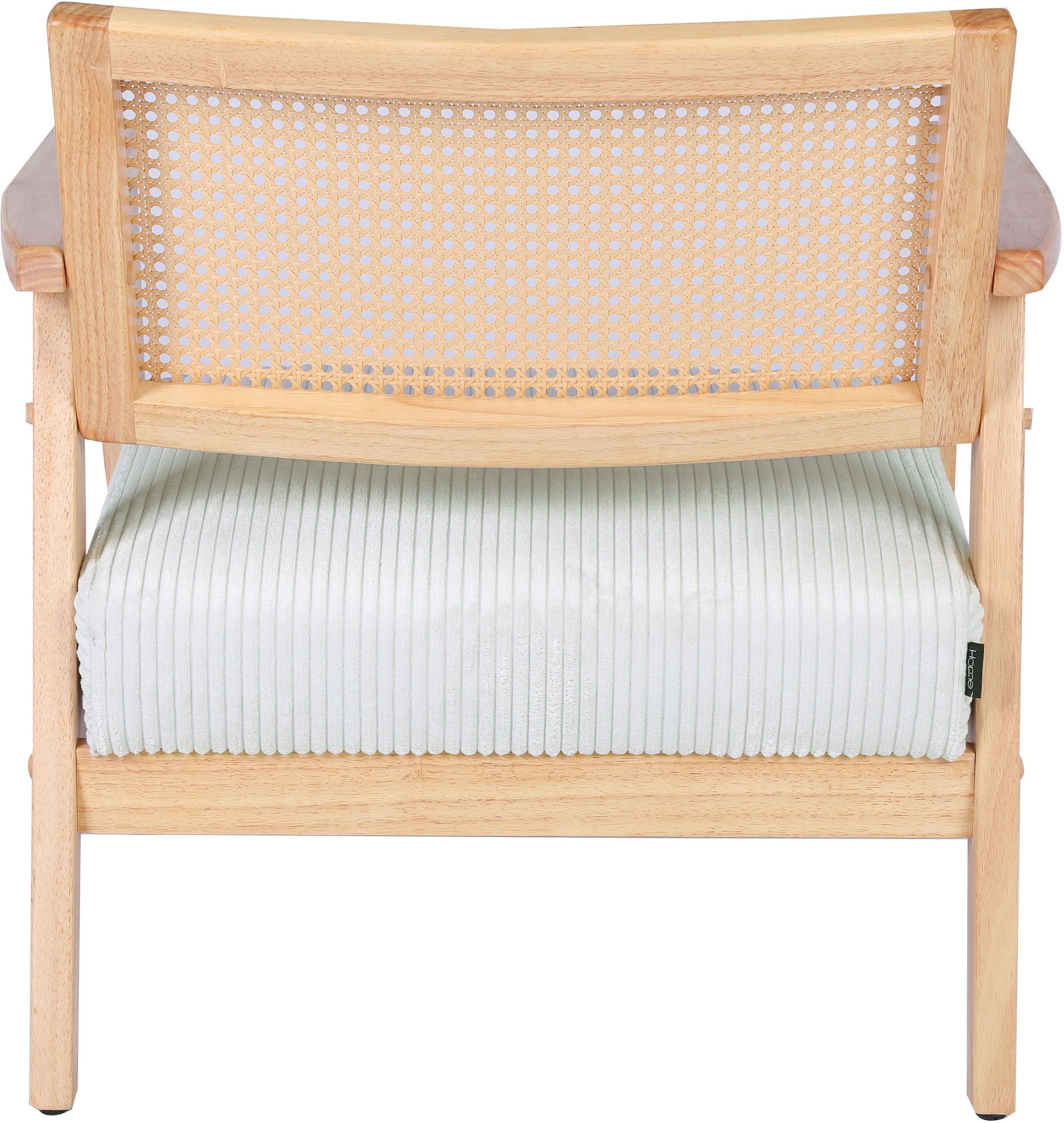 Home affaire Loungesessel »VILLAINE«, Einzelsessel, Rattan-Sessel mit Wiener Geflecht, Cord, Webstoff