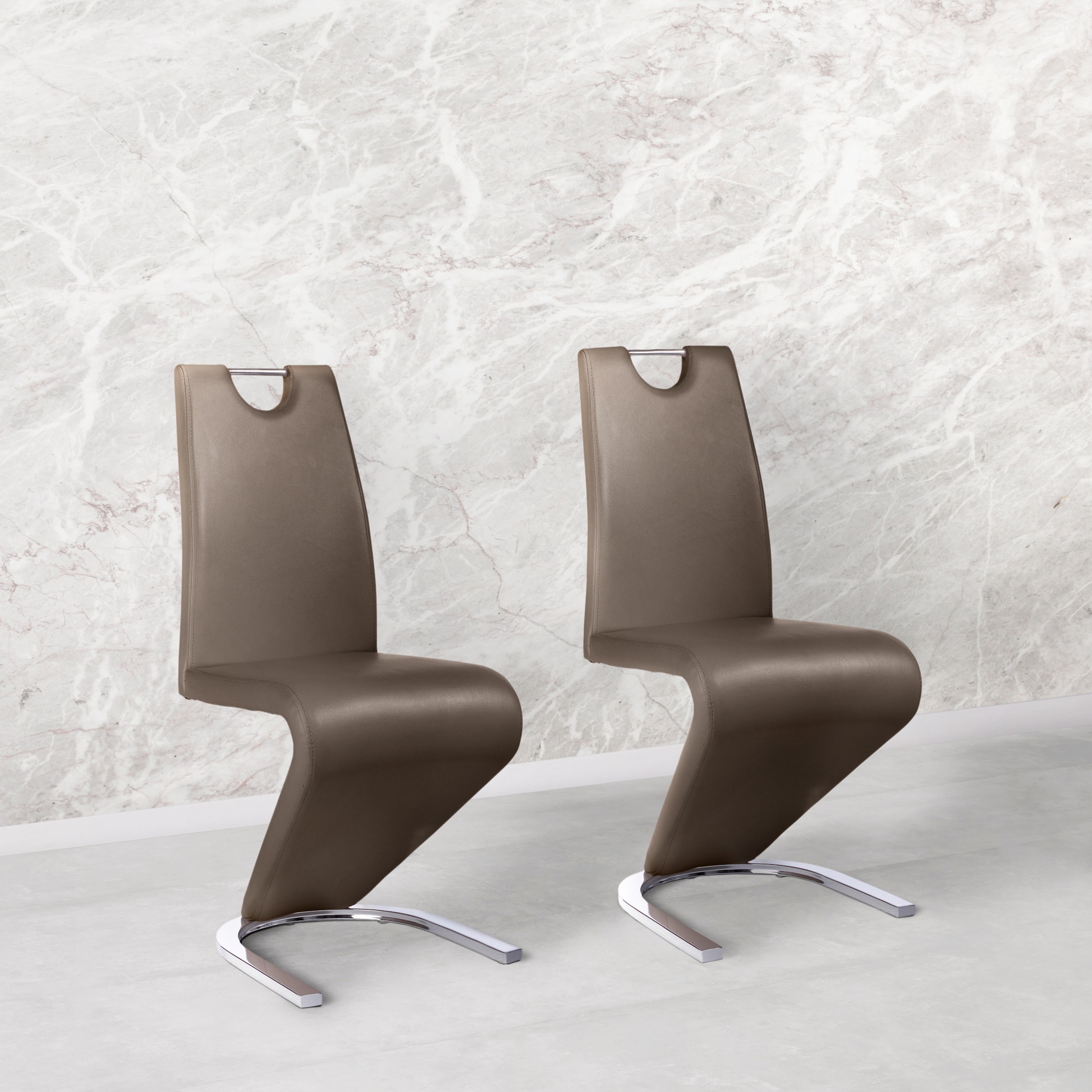 Image of Homexperts Esszimmerstuhl »Zora 02«, (Set), 2 St., Kunstleder, Bezug in Kunstleder, Rückenlehne mit Griff zum einfachen Zurückziehen bei Ackermann Versand Schweiz