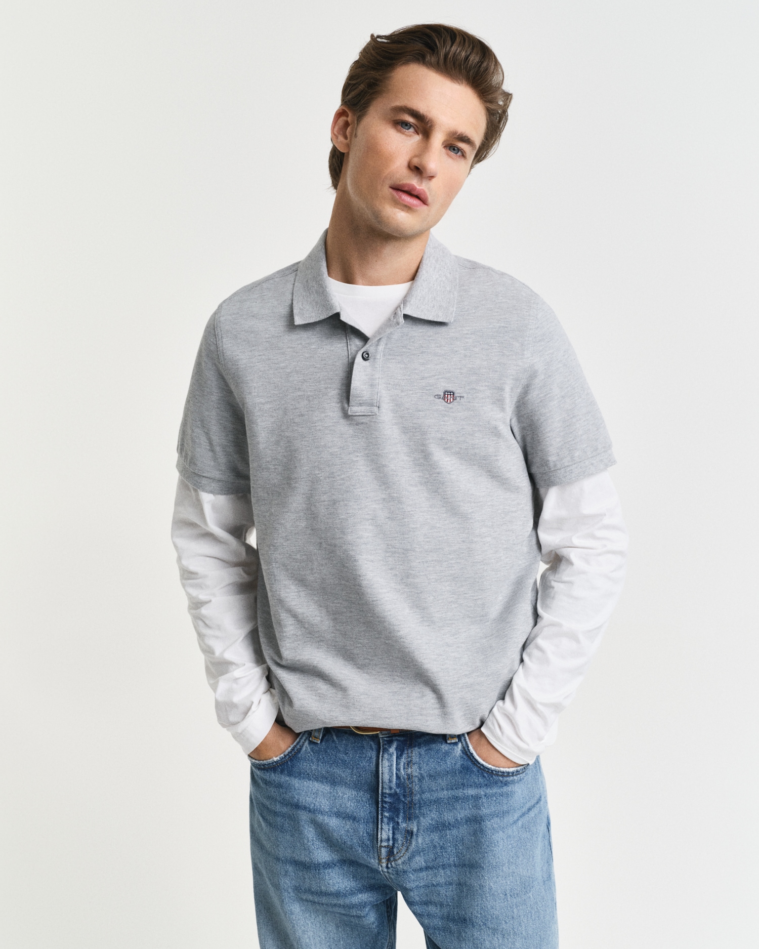 Gant Polo »REG SHIELD SS PIQUE POLO« mit Logo und Flachstrickkragen 100% Baumwolle Pique