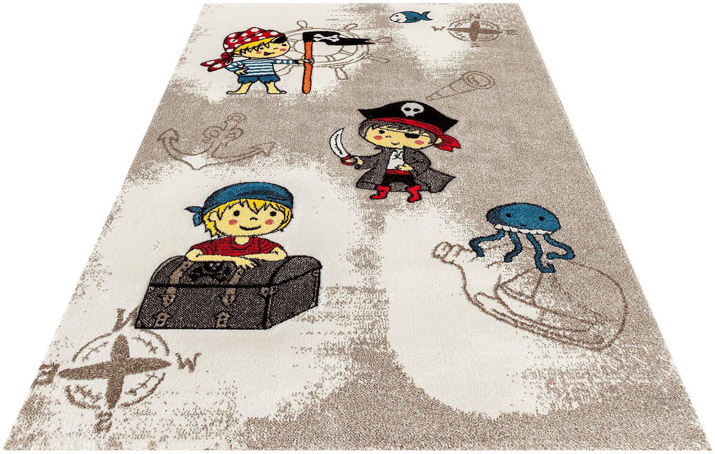 Image of Festival Kinderteppich »Momo Pirat«, rechteckig, 13 mm Höhe, Seeräuber und Piraten Motiv bei Ackermann Versand Schweiz