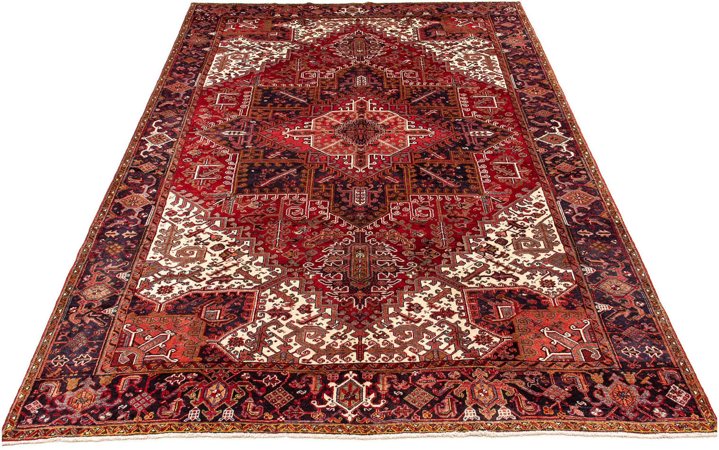 Image of morgenland Orientteppich »Perser - Nomadic - 428 x 315 cm - dunkelrot«, rechteckig, 10 mm Höhe, Wohnzimmer, Handgeknüpft, Einzelstück mit Zertifikat bei Ackermann Versand Schweiz