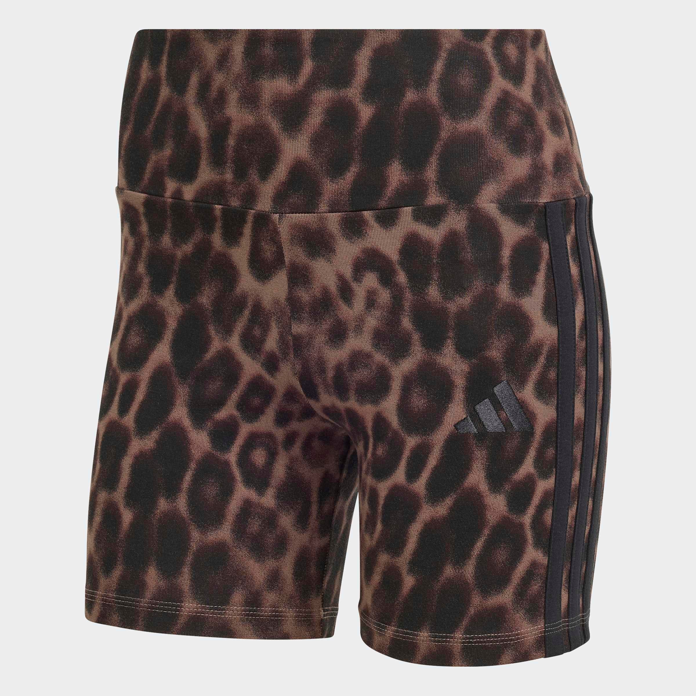 adidas Sportswear Short »SEASONAL ESSENTIALS BIKER MIT LEOPARDENPRINT UND 3-STREIFEN«