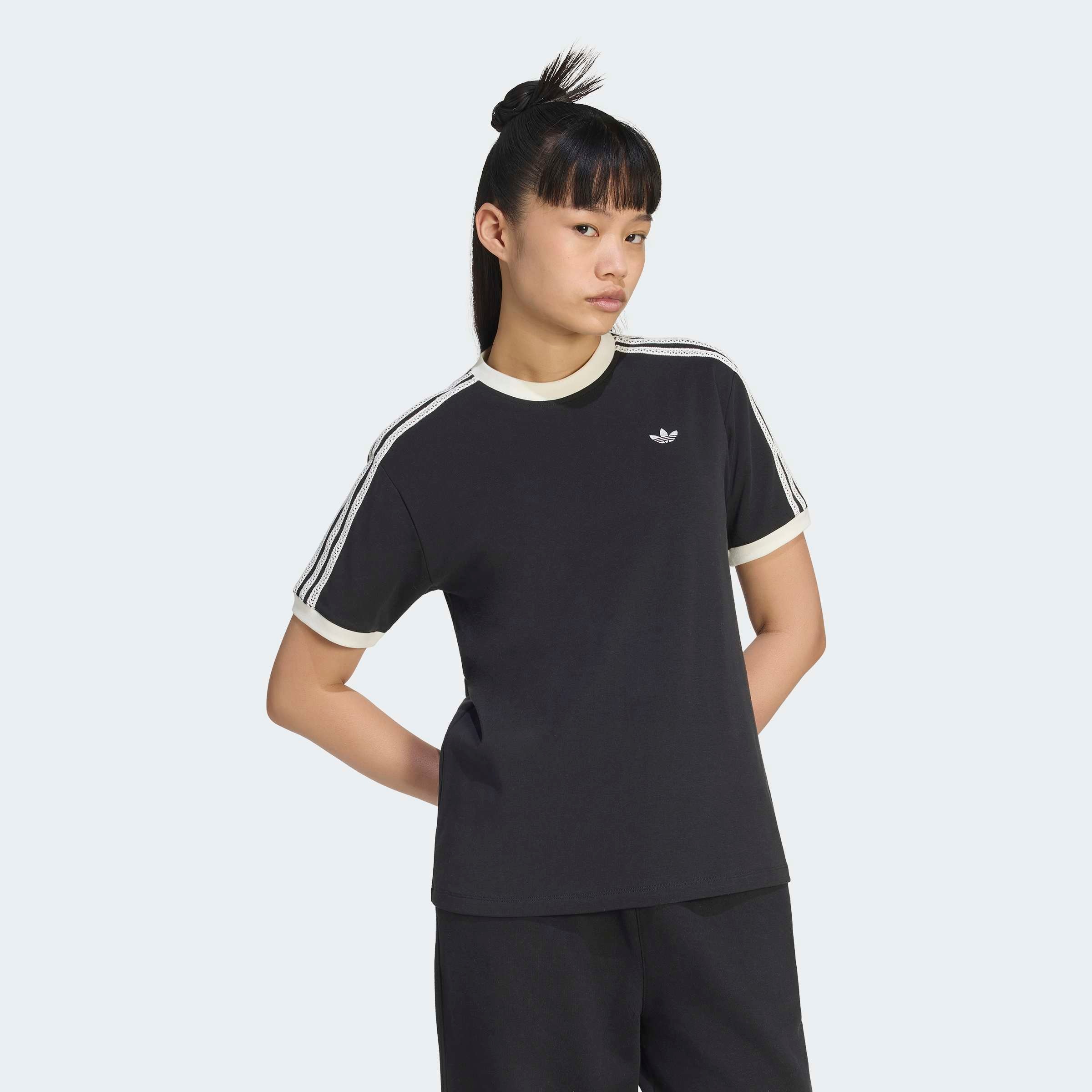Image of adidas Originals T-Shirt "ADIDAS ORIGINALS SUMMER GLOW ADVANCED 3-STREIFEN" mit sportlichem Stil, Rundhalsausschnitt, in normaler Länge