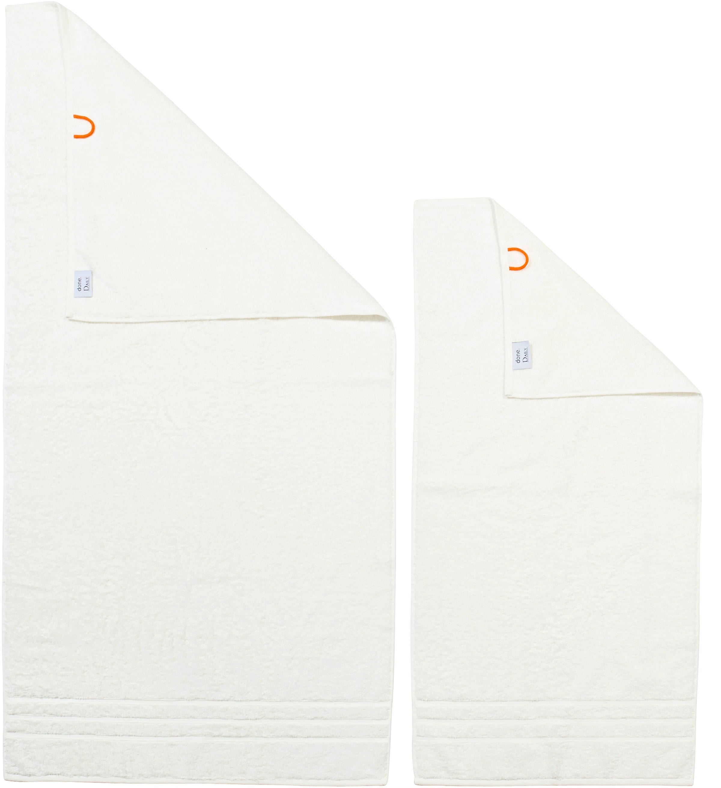 done.® Set de serviettes »Daily Uni« Set 6 cuis Frottee en feutre saugfähiges Walkfrottier, in verschiedenen Set Varianten erhältlich