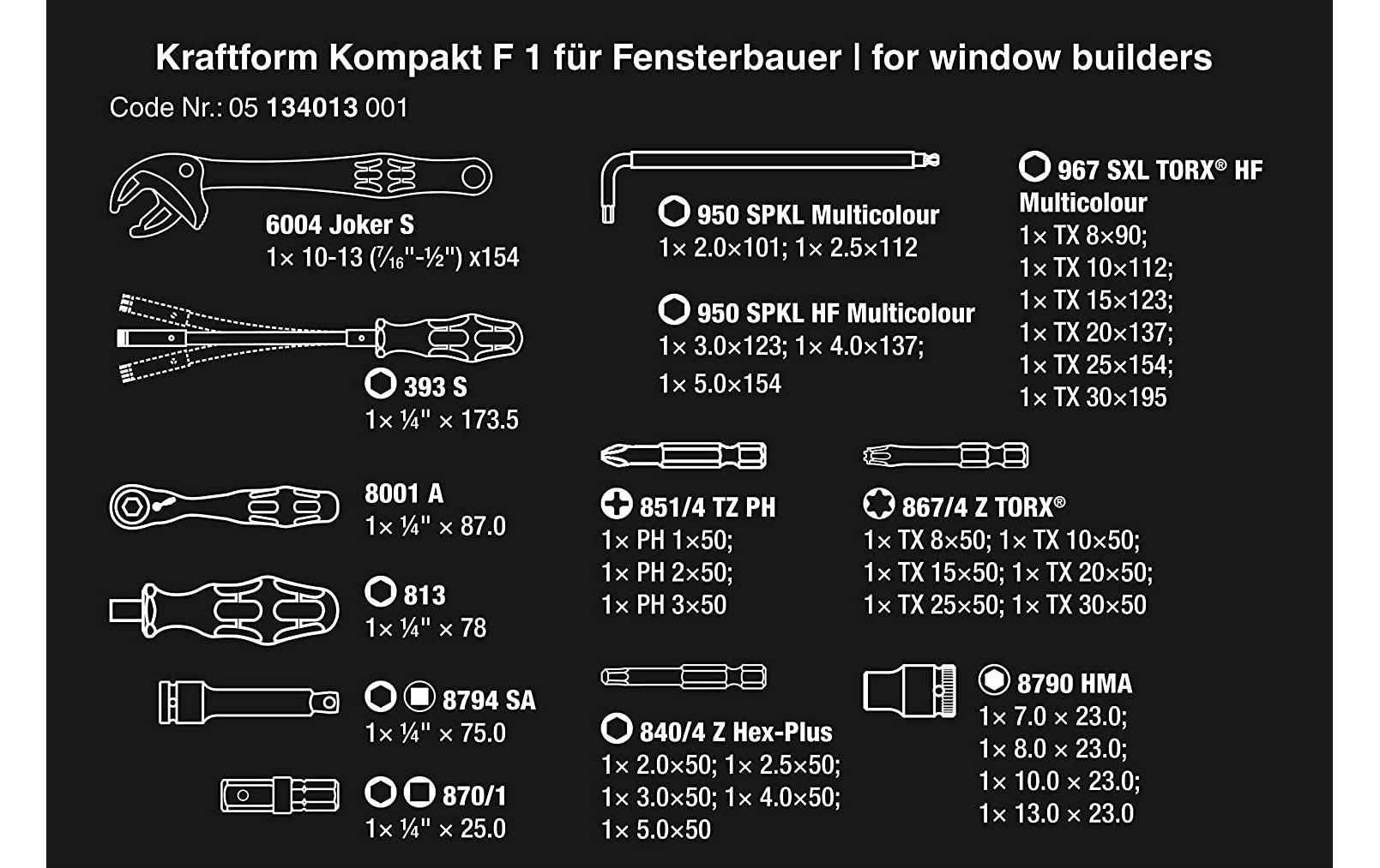 Wera Werkzeugset »Kraftform Kompakt«