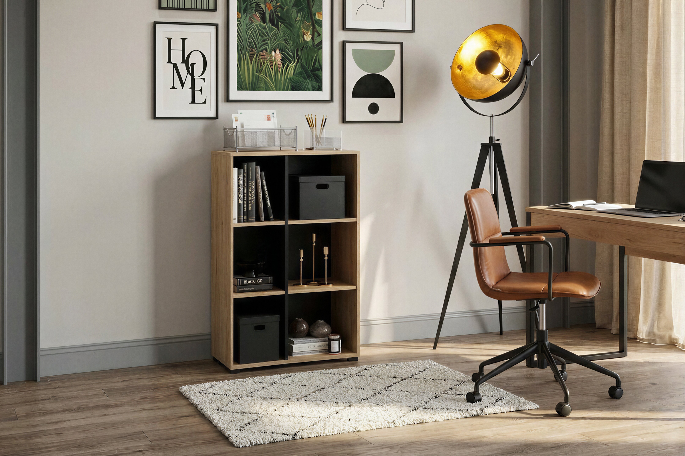 GOODproduct Aktenregal »Moid,« Bücherregal, Masse 64,5x40x106 cm, 6 Fächer für viel Stauraum