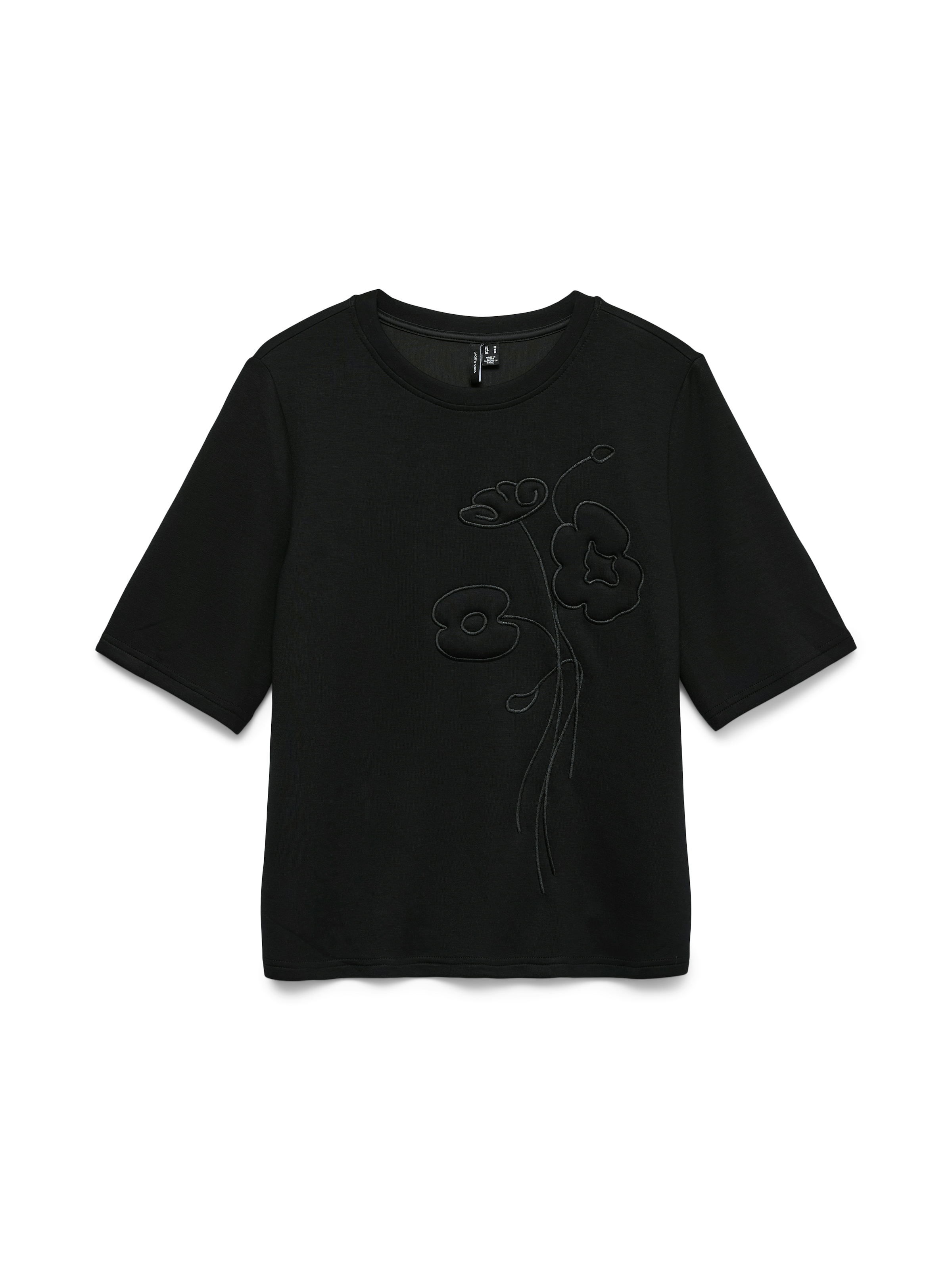 Vero Moda T-shirt à manches courtes »VMHALI SS EMBROIDERY TOP JRS« mélange de viscose