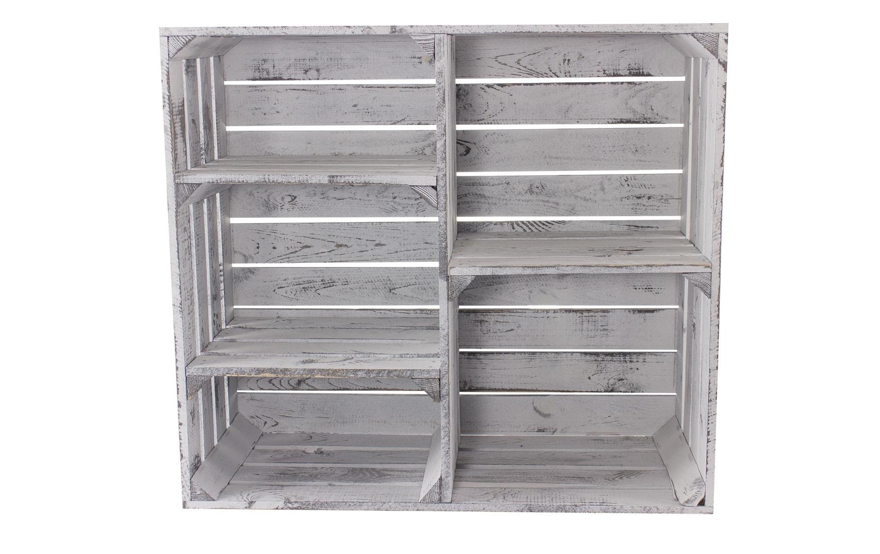 Holz Zollhaus Regal »Vintage Shabby, Weiss, 77 x 68 cm«