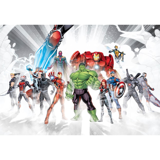 Komar Fototapete »Avengers Unite«, 368x254 cm (Breite x Höhe), inklusive  Kleister Trouver sur