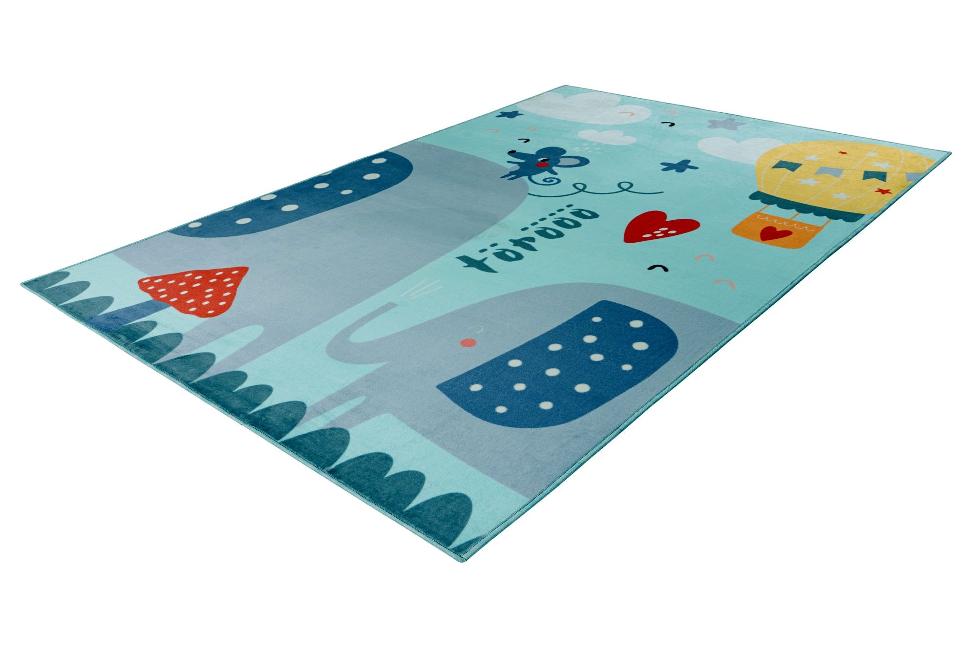 Kayoom Kinderteppich »Wonder 130« rechteckig 8 mm Höhe Kurzflor, Vegan, Fussbodenheizungsgeeignet