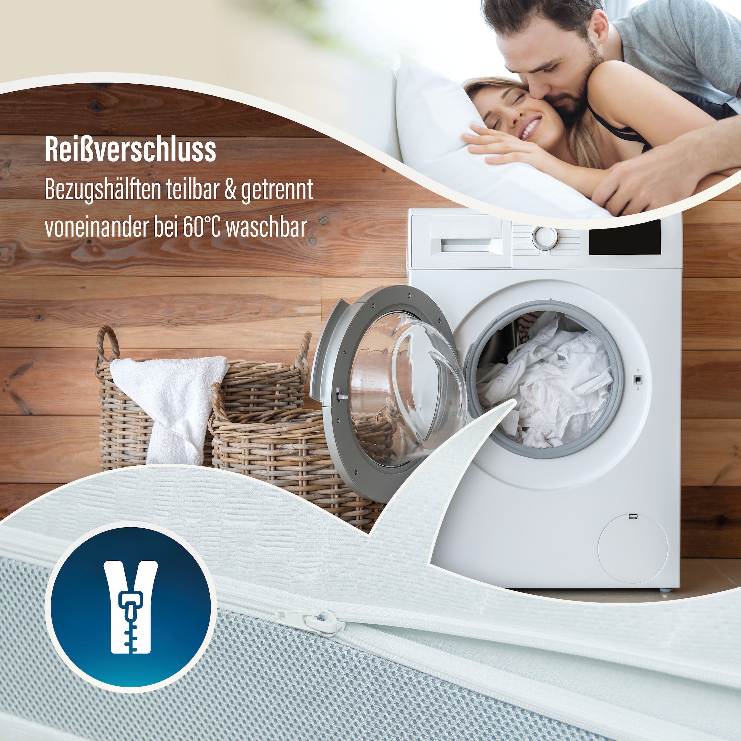 Beco Taschenfederkernmatratze »Feel Like Latex TWIN, Matratze 90x200 cm, 140x200 cm und mehr« 22 cm hoch 500 Federn 1 Stk. tlg. Premium-Hybridmatratze für besten Schlafkomfort, atmungsaktiv