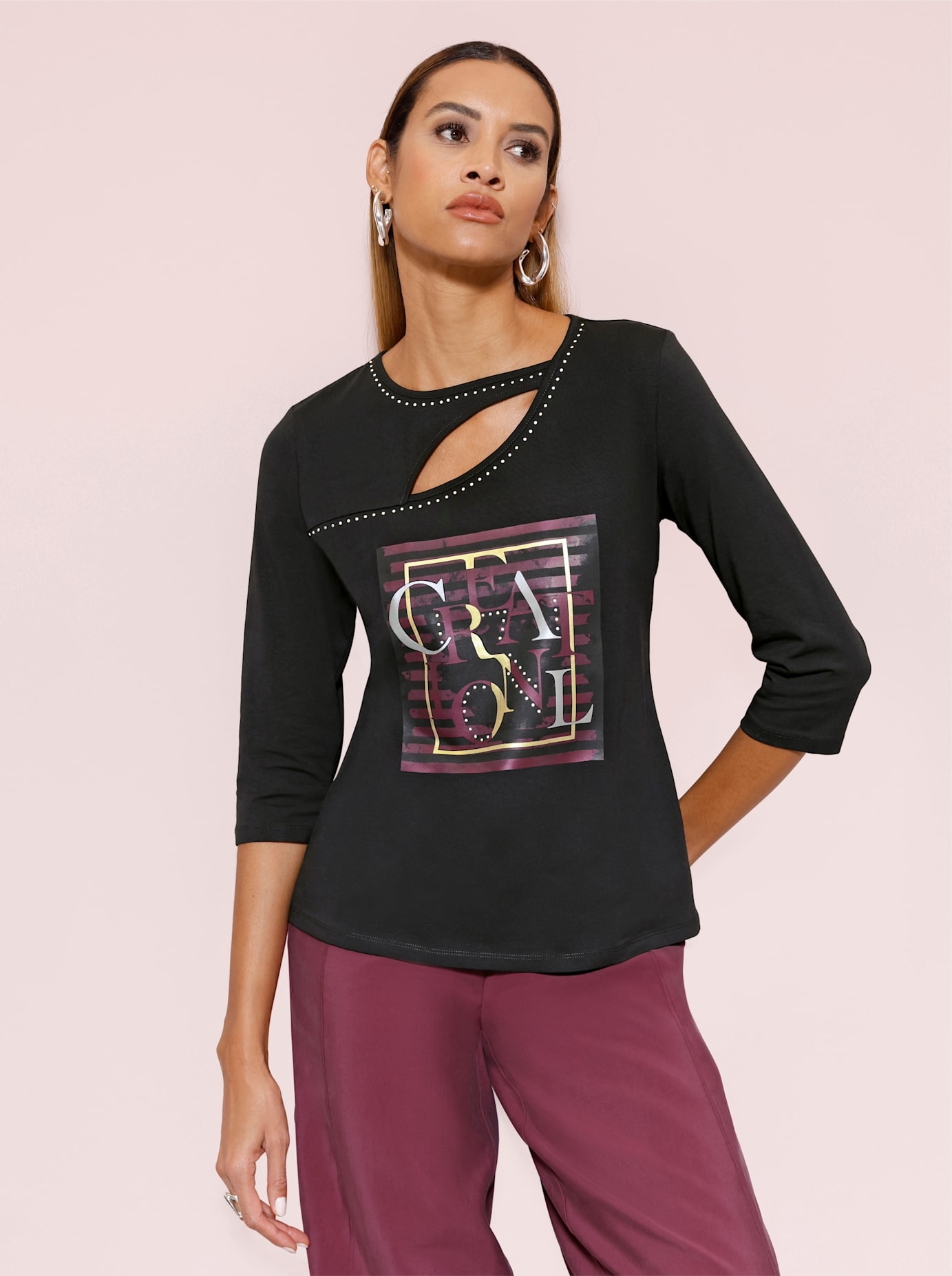 Image of creation L 3/4-Arm-Shirt "Druck-Shirt" 1