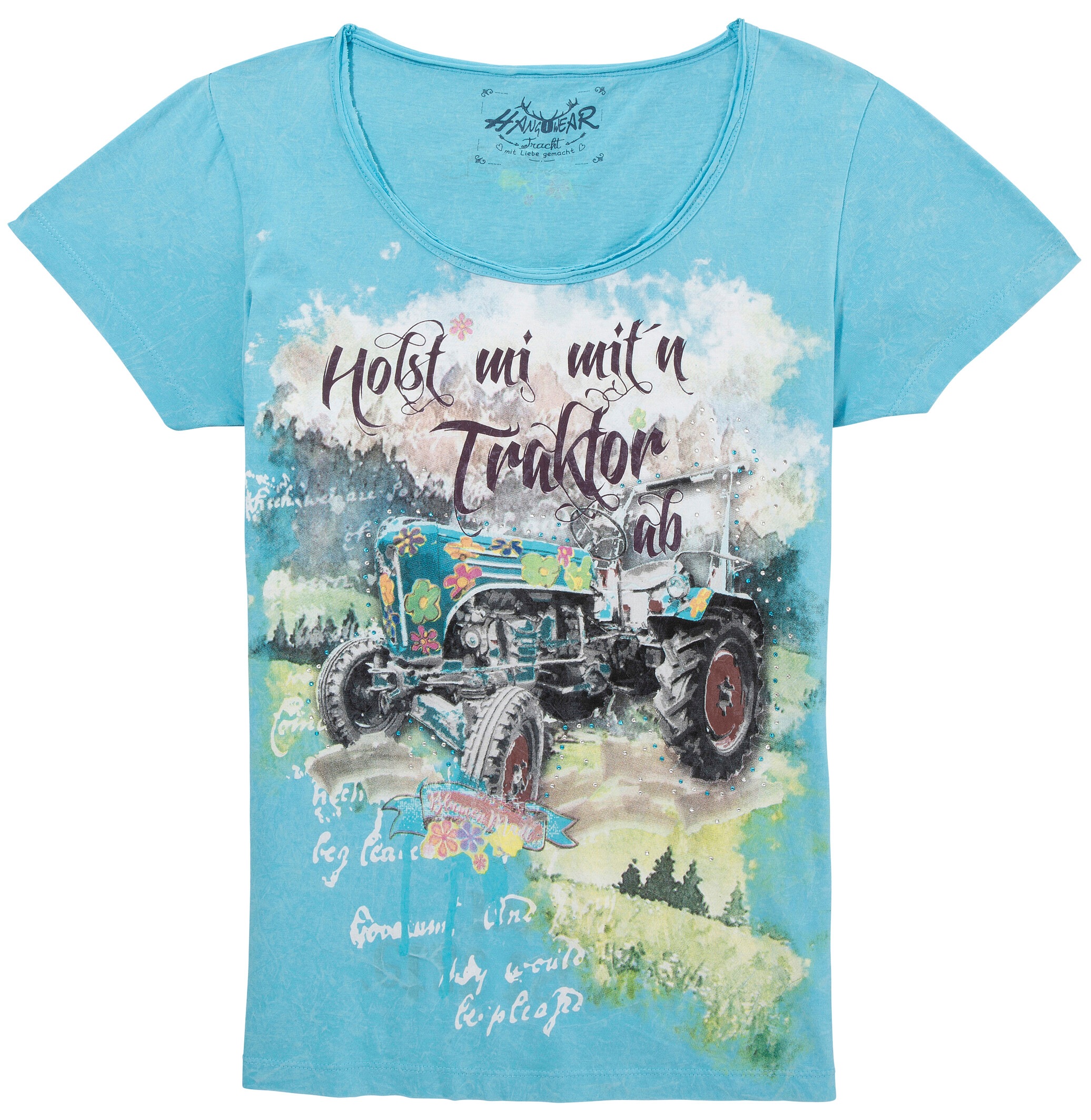 Image of Hangowear Trachtenshirt »Syra«, Damen, mit Strasssteinen im Print bei Ackermann Versand Schweiz