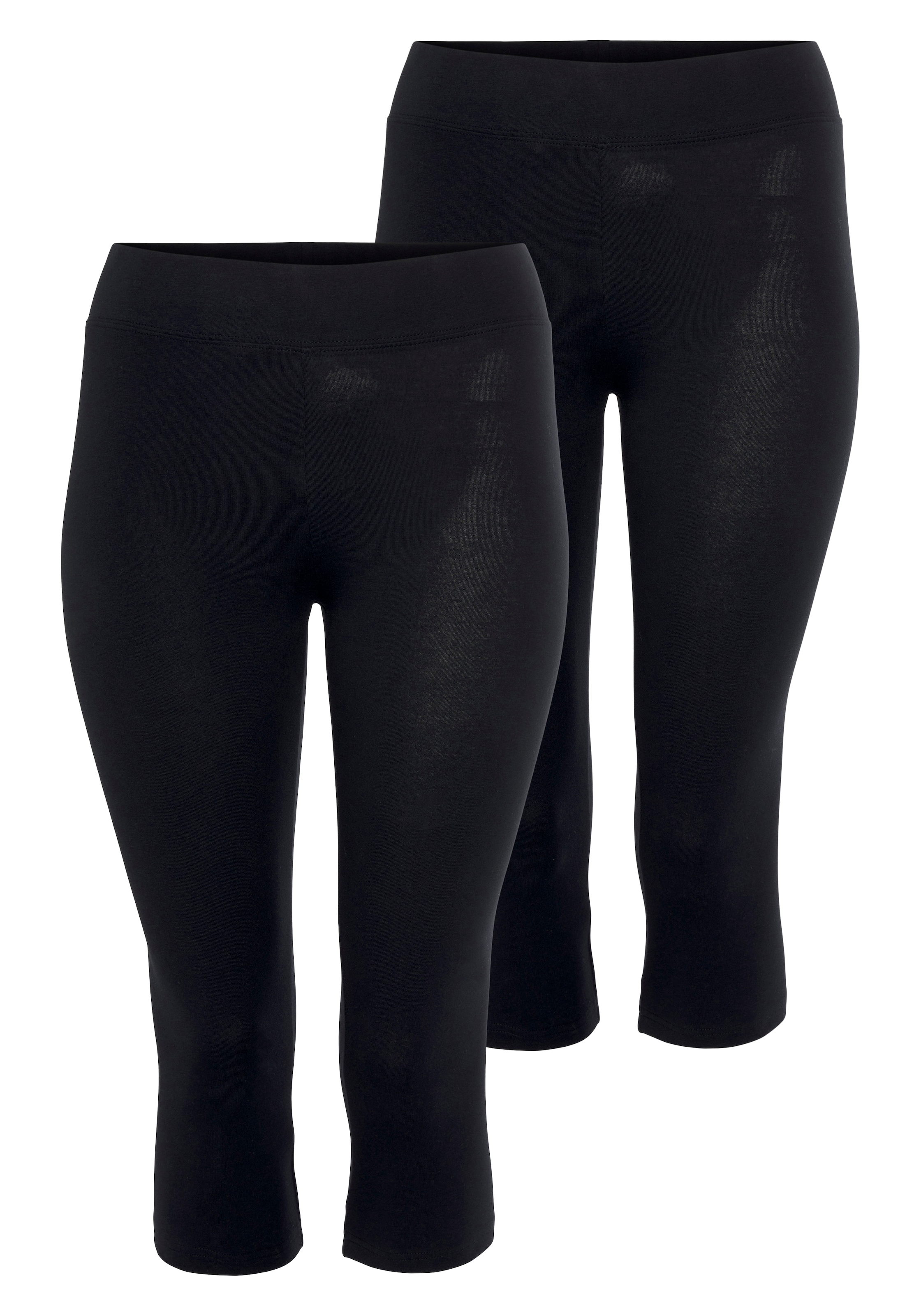 Image of H.I.S Caprileggings Angenehmer Baumwollmix im praktischen 2er-Pack in 3/4-Länge