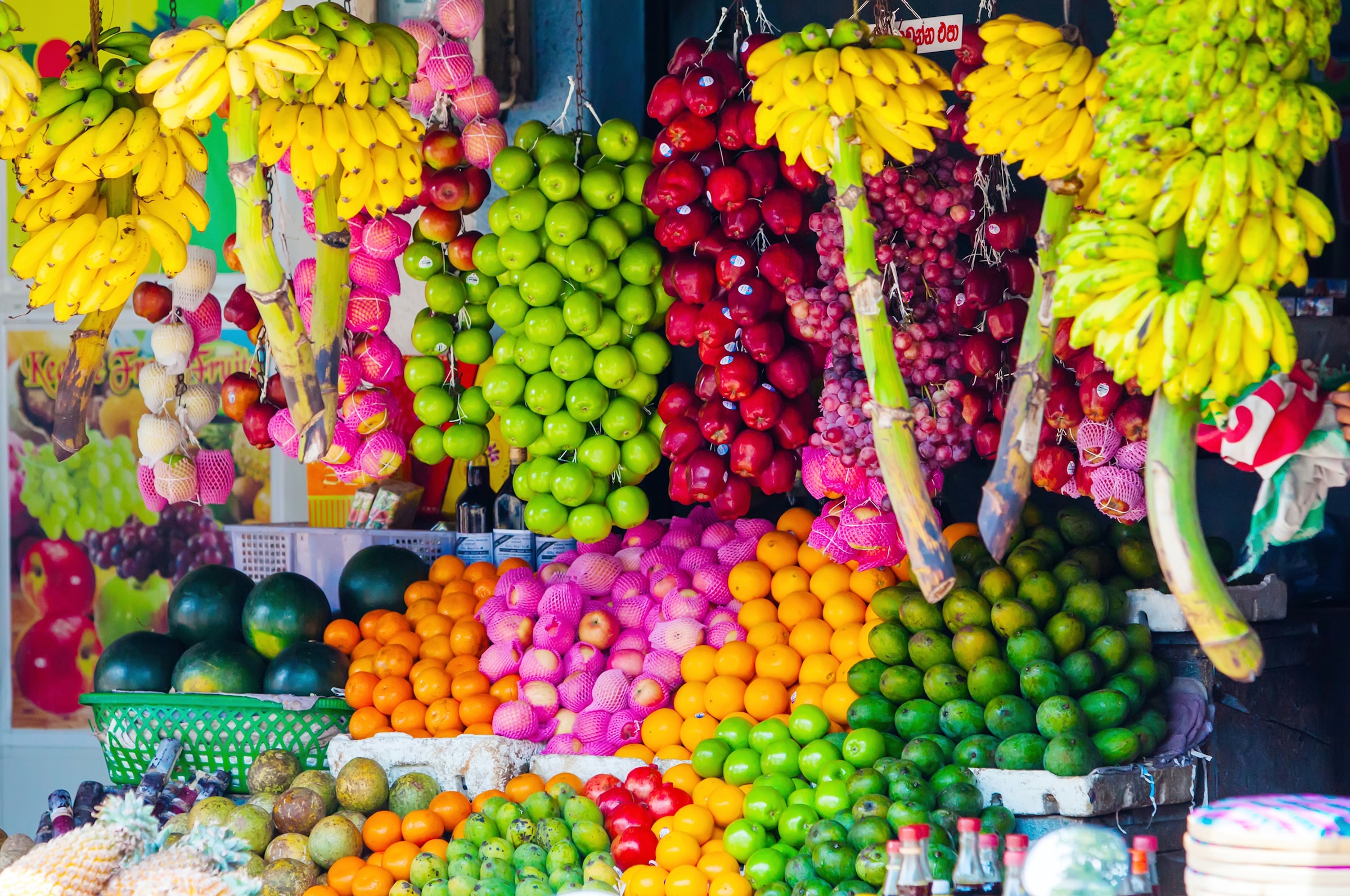 Image of Papermoon Fototapete "FRÜCHTE MARKT-SRI LANKA PFLANZEN NATUR MUSTER DEKOR"
