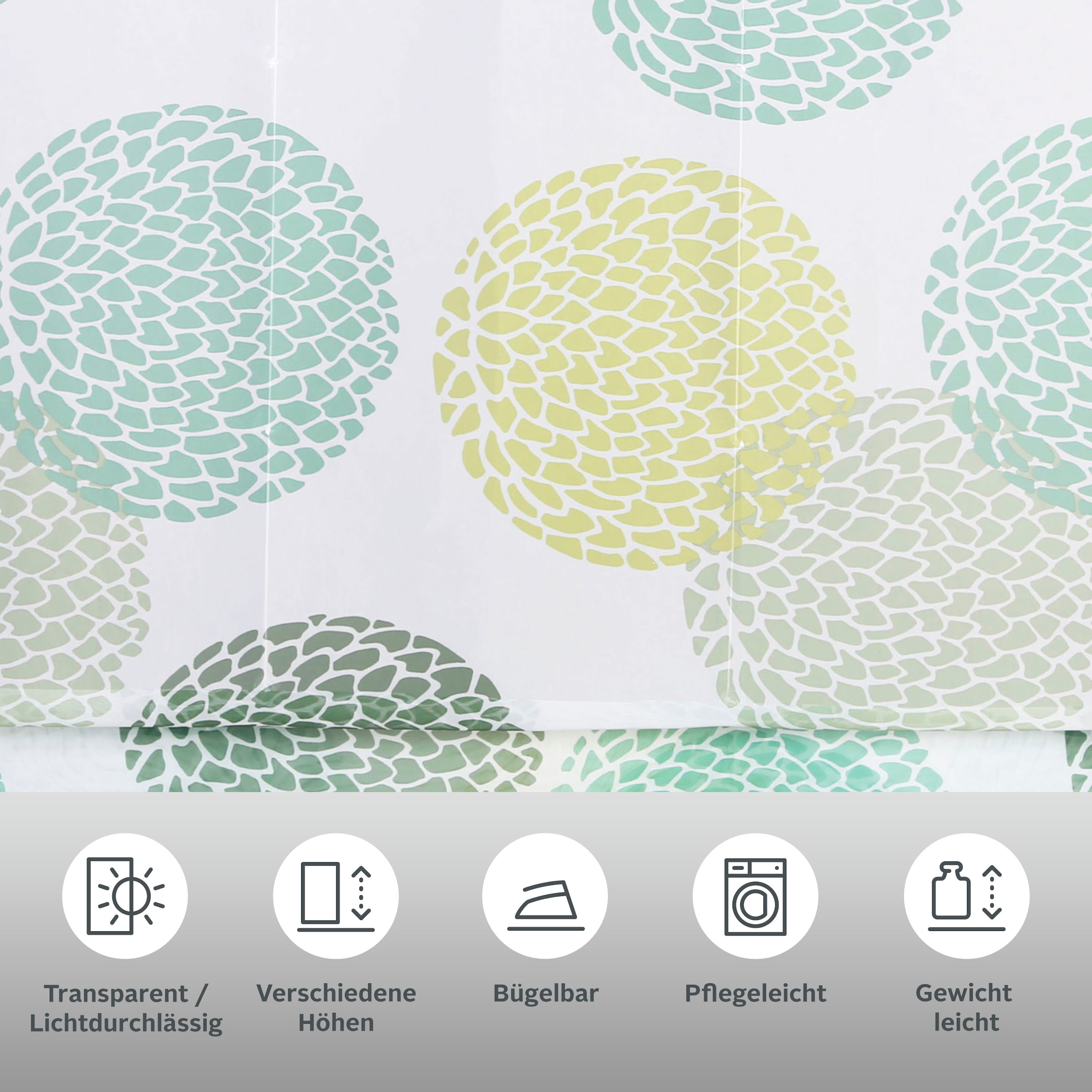 my home Raffrollo »Belem«, mit Schlaufen, Transparent, Voile, Polyester