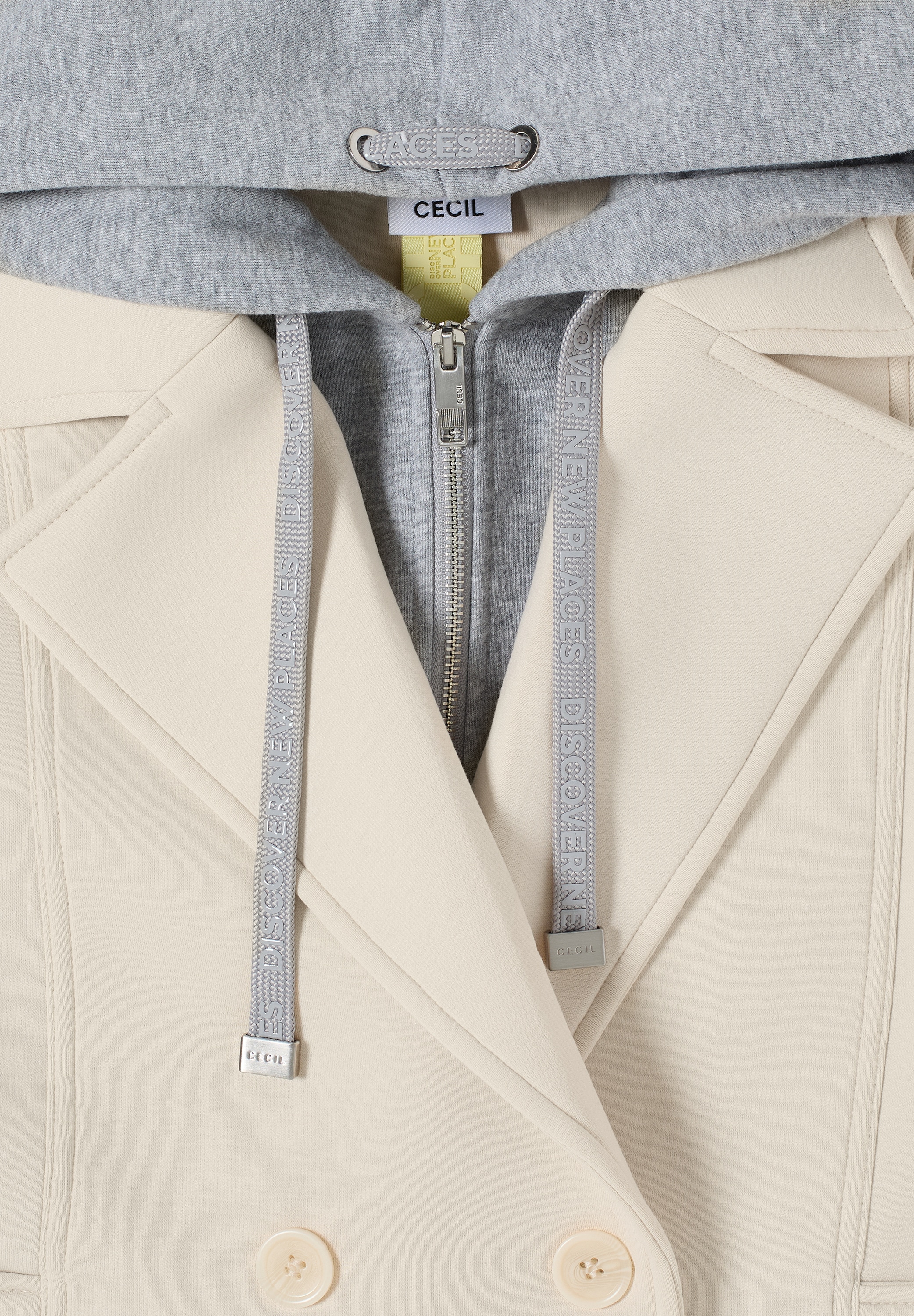 Cecil Cabanjacke mit Kapuze mit Reverskragen und Kapuze