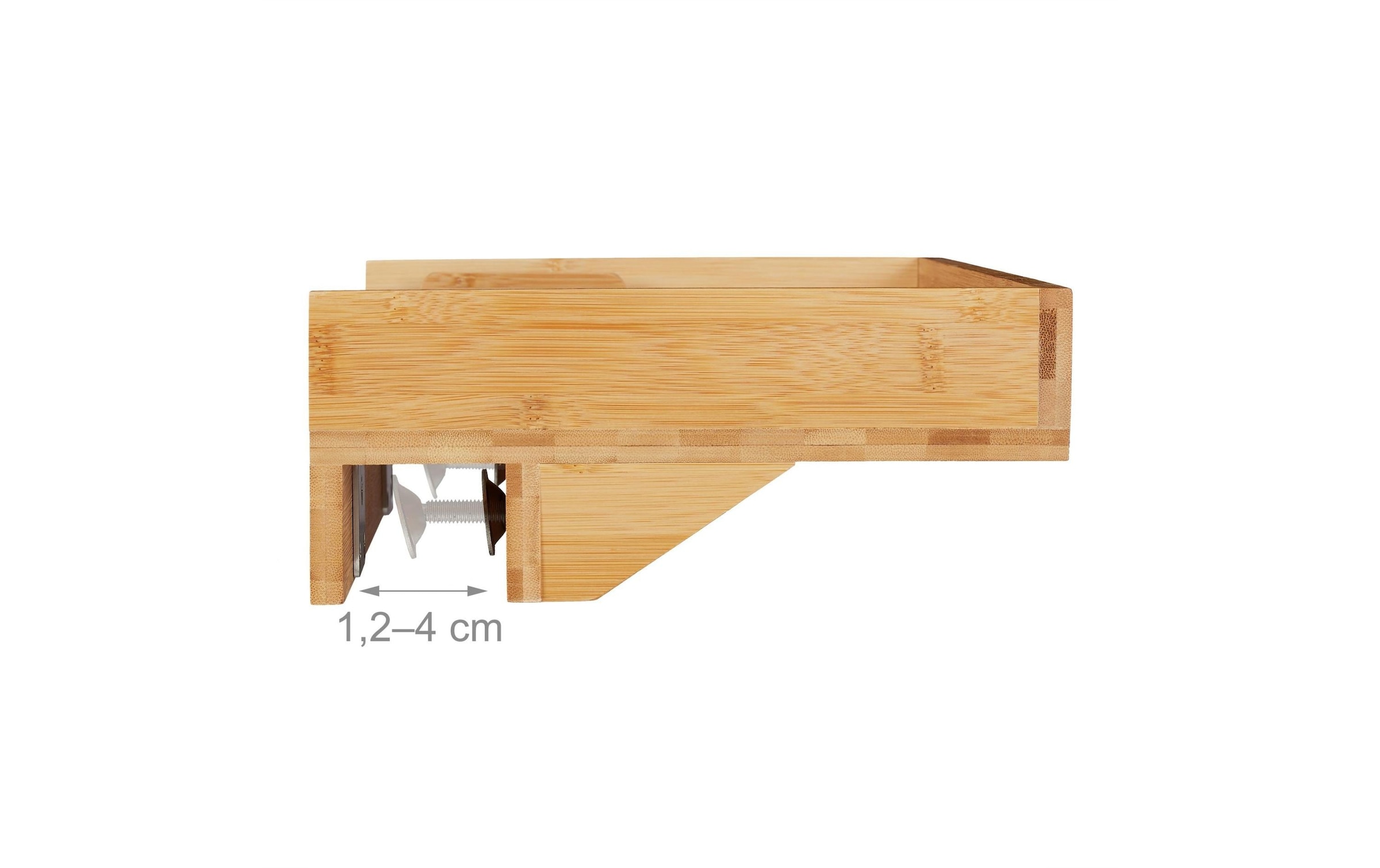 relaxdays Tablett »mit Halterungen Nature«, (1 tlg.), Holzart: Bambus (China)
