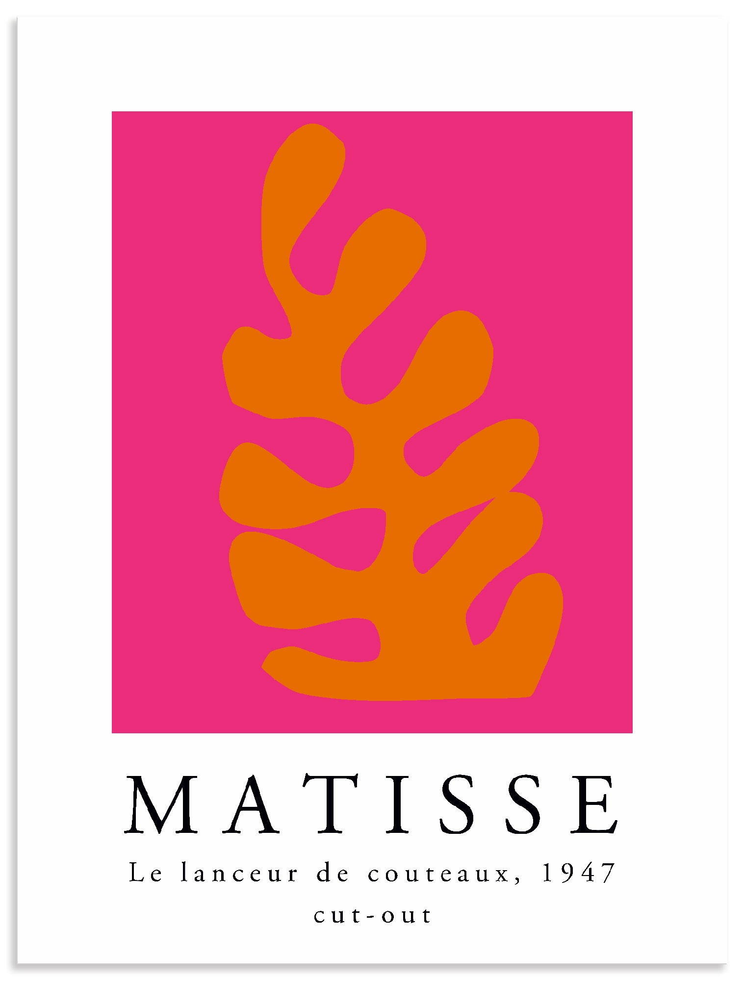 Image of Artland "Matisse der Messerwerfer - orange" Muster 1 Stk. tlg. als Alubild, Leinwandbild, Poster, Wandaufkleber in verschied. Grössen