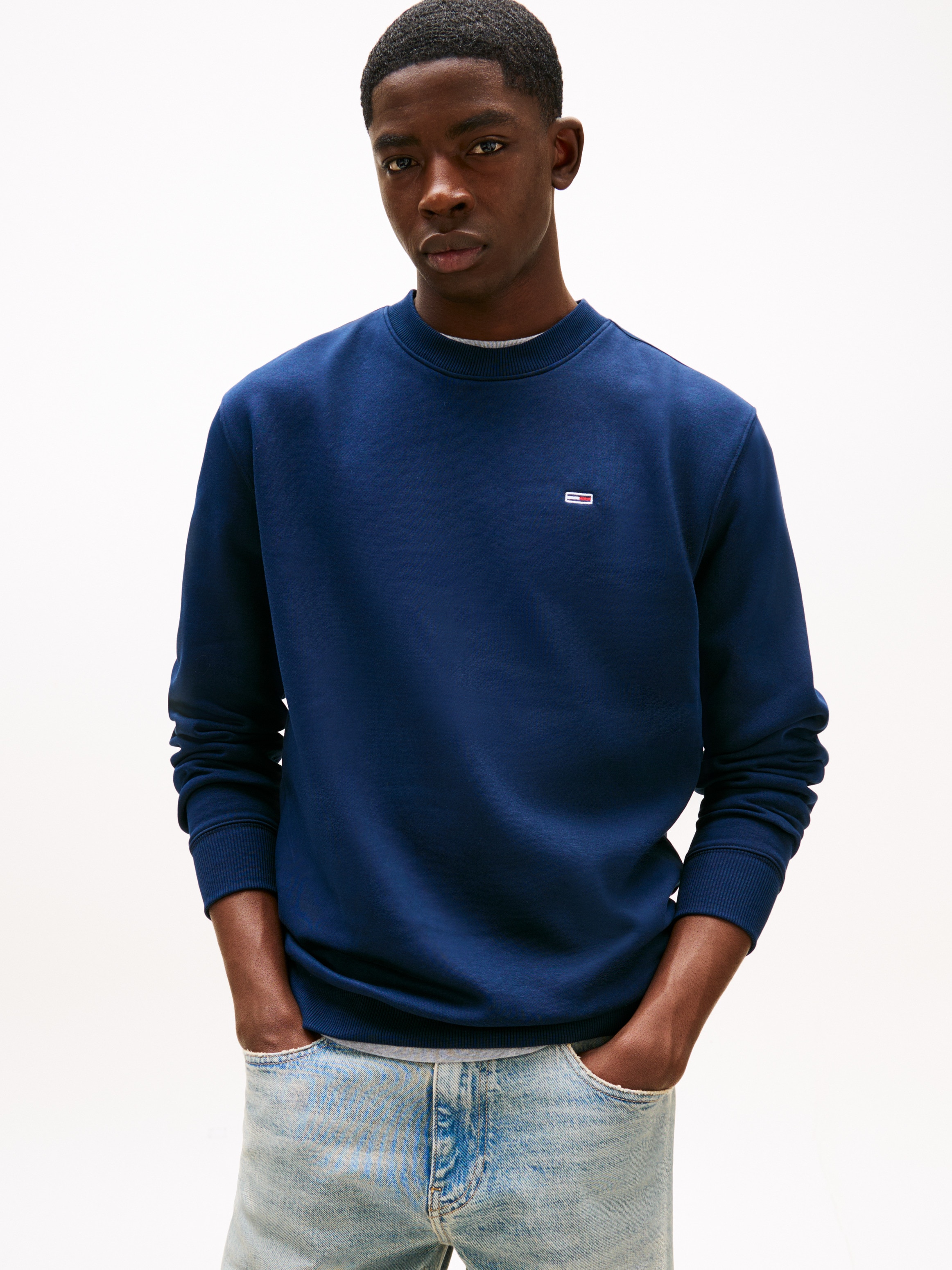 Image of Tommy Jeans Sweatshirt "TJM REGULAR FLAG CREW NECK", Mit besticktem Markenlogo auf Brusthöhe