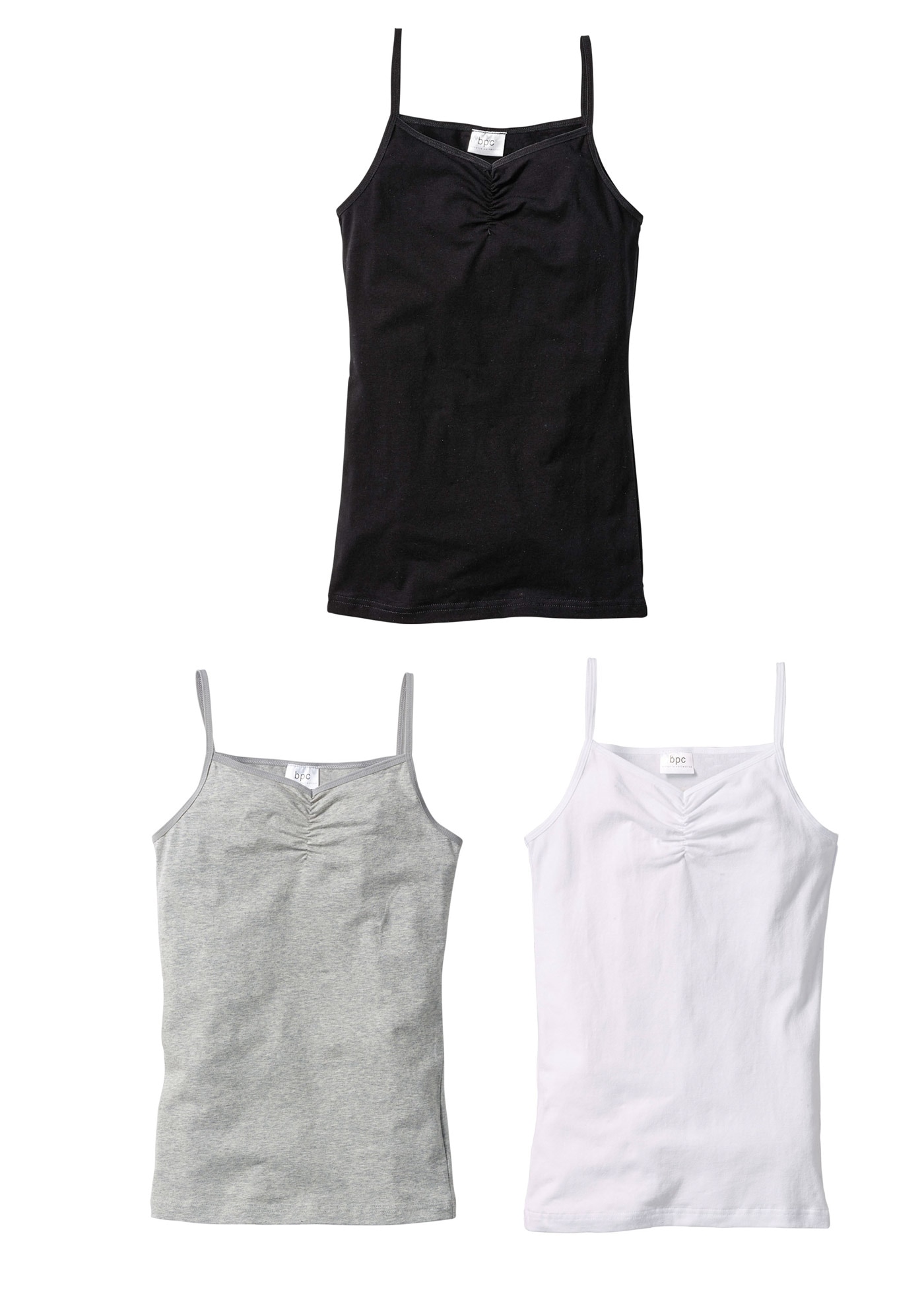 bonprix Sous-chemise »Top mit weicher Baumwolle (3er-Pack)« Packung, 3, 3 cuis Top mit weicher Baumwolle (3er-Pack)