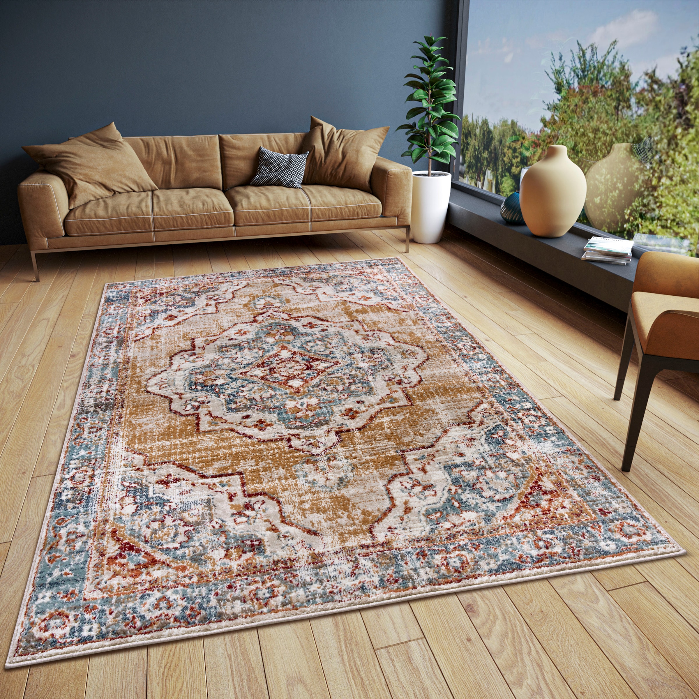 Image of HANSE Home Teppich "Strozzi" rechteckig 8 mm Höhe Läufer, Orientalisch, Kurzflor, Wohnzimmer, Schlafzimmer, Esszimmer