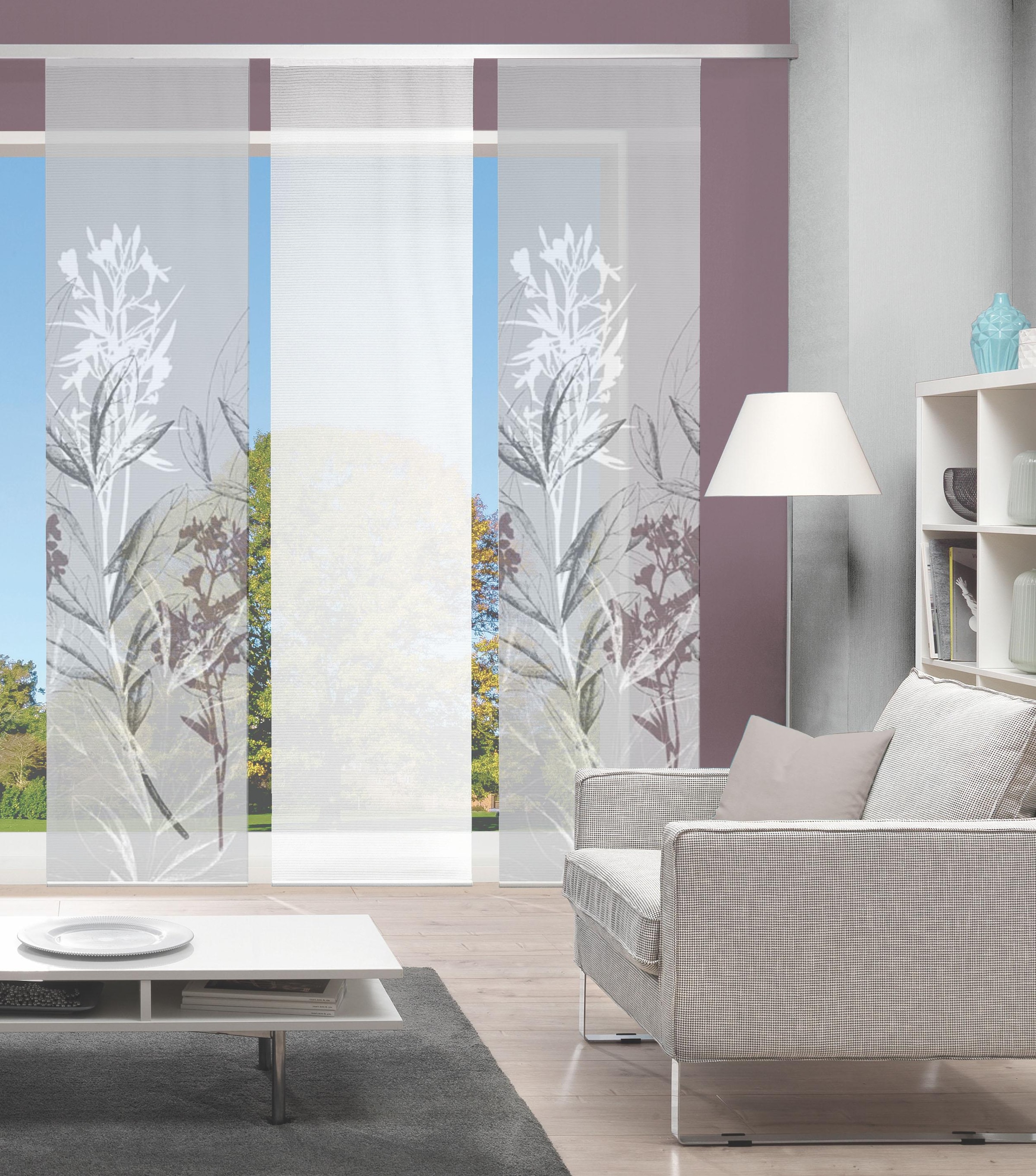 Image of Vision S Schiebegardine "3ER SET SEMORA" Paneelwagen 3 Stk. tlg. HxB: 260x60, Schiebevorhang 3er Set Digitaldruck