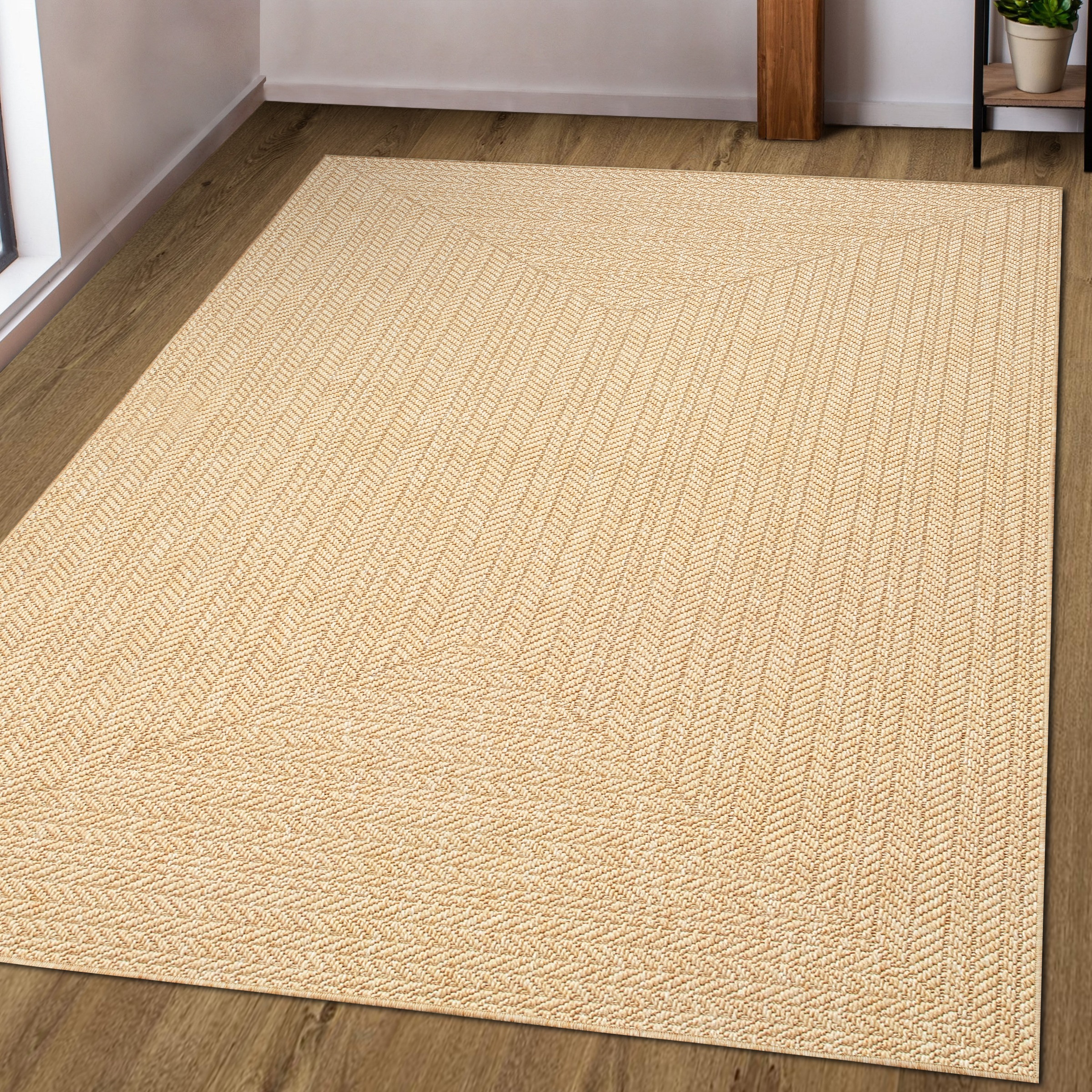 Image of GOODproduct Teppich "Aliv, Fischgräten-Design auch für Balkon und Terrasse" rechteckig 3 mm Höhe In- und Outdoor geeignet, Wetterfest & UV-beständig