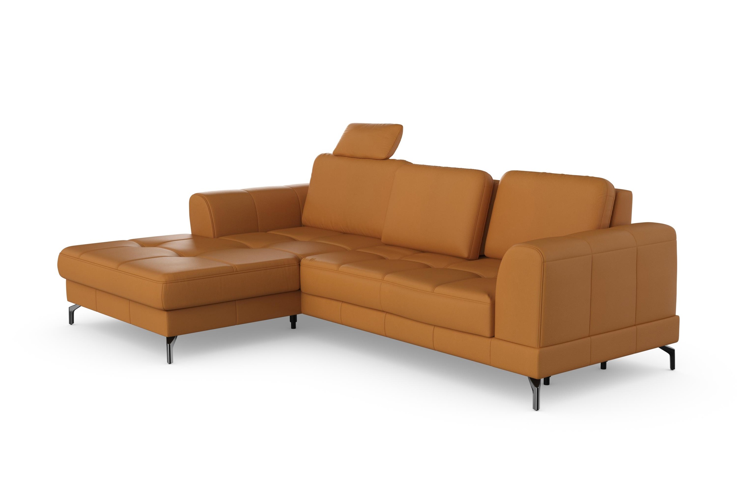 sit&more Ecksofa »Bendigo L-Form«, inklusive Sitztiefenverstellung, Bodenfreiheit 12 cm, in 2 Fussfarben