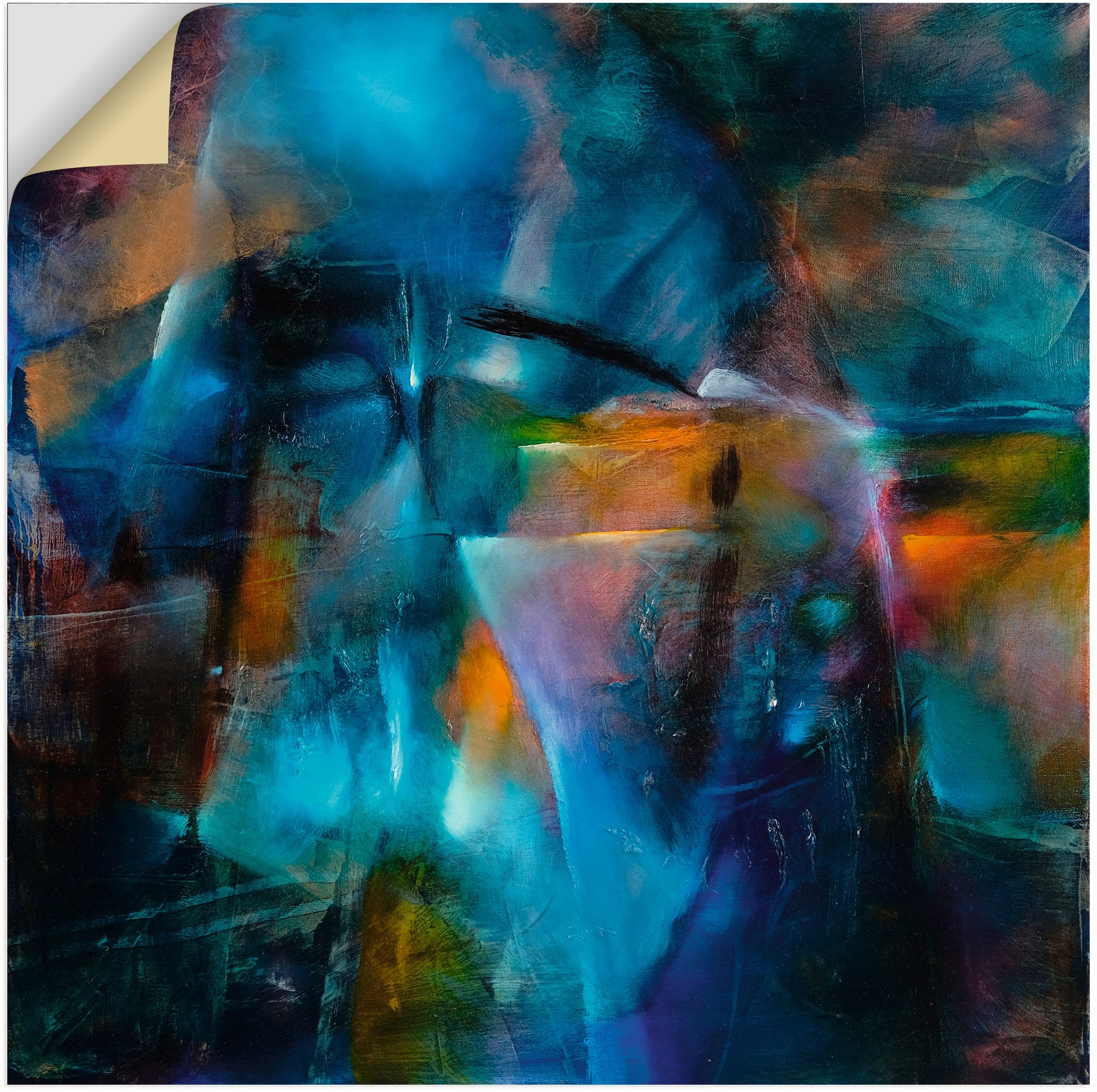 Image of Artland Wandbild »Winternacht«, Gegenstandslos, (1 St.), in vielen Grössen & Produktarten - Alubild / Outdoorbild für den Aussenbereich, Leinwandbild, Poster, Wandaufkleber / Wandtattoo auch für Badezimmer geeignet bei Ackermann Versand Schweiz