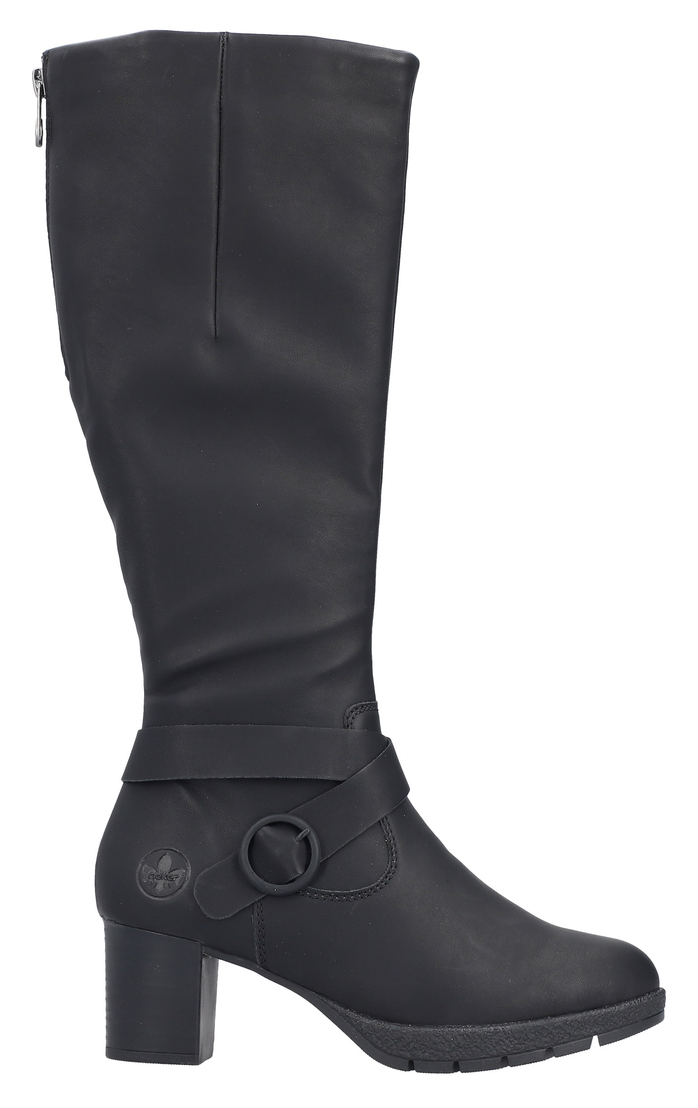 Rieker Stiefel  Langschaftstiefel, Blockabsatz,mit Reissverschluss hinten-schmale Form