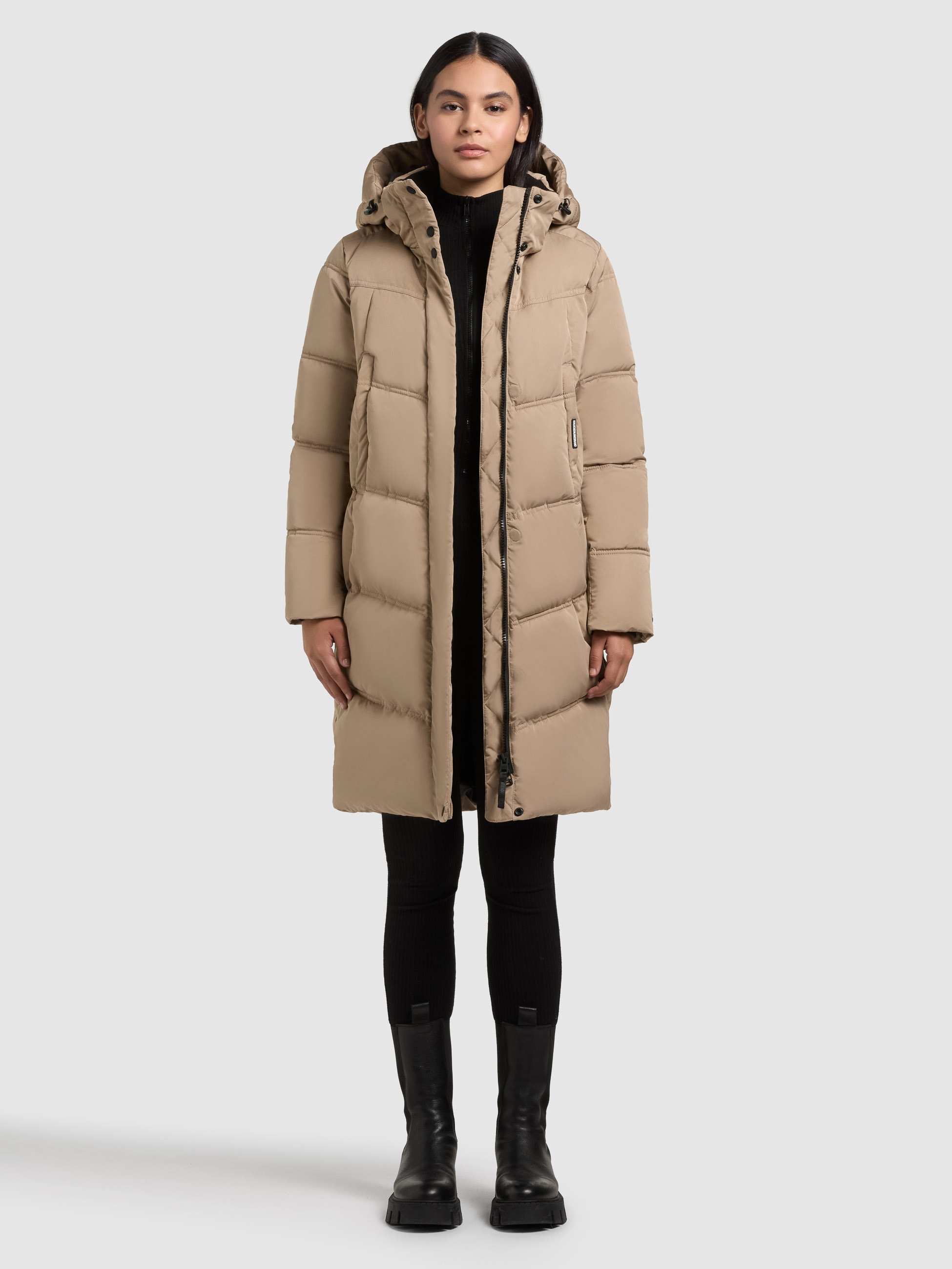 khujo Manteau matelassé »GRAYA2« Windschutzblende mit Magnetverschluss