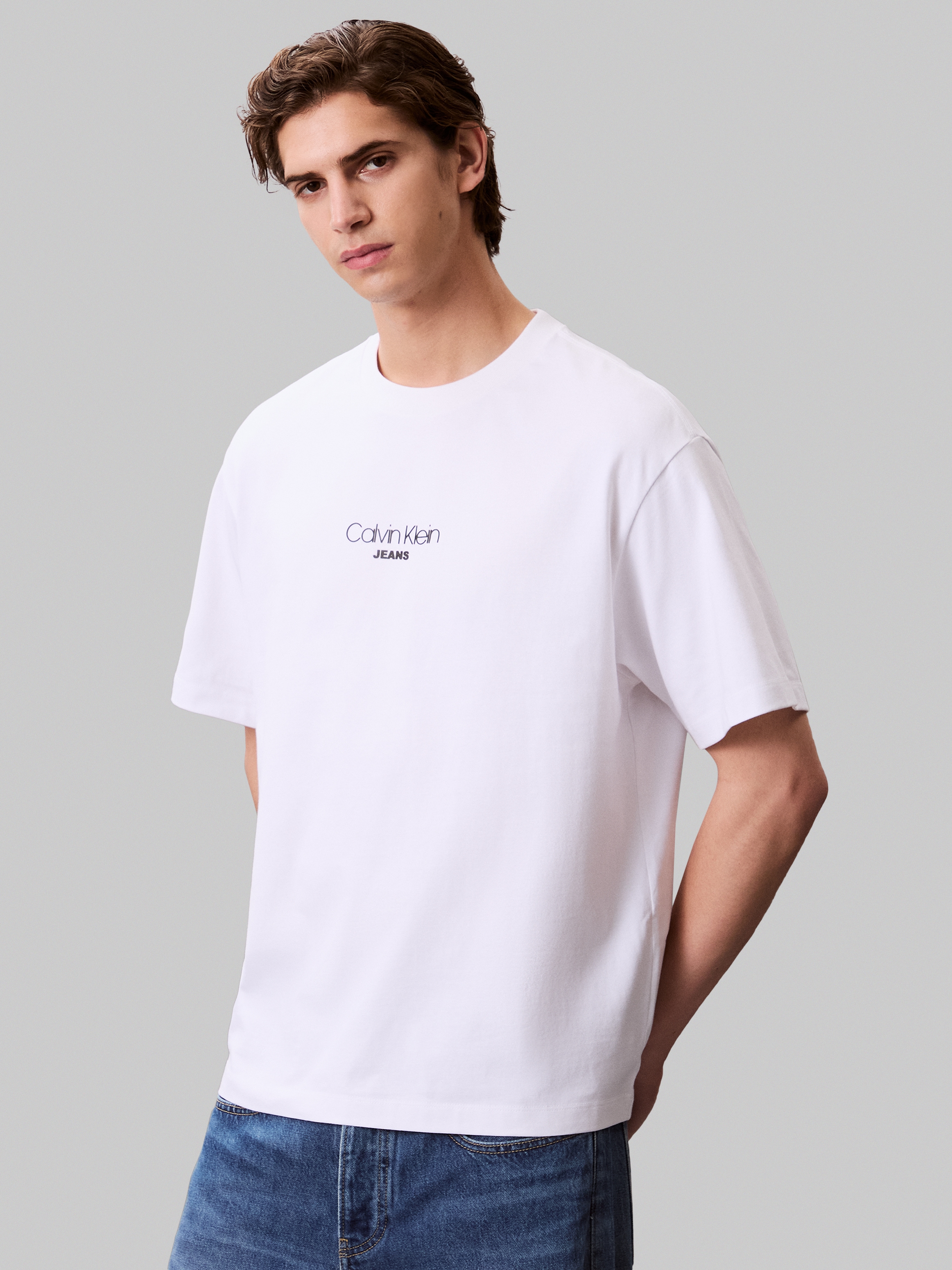Image of Calvin Klein Jeans T-Shirt Relaxed Fit, Rundhalsausschnitt, Logoprint