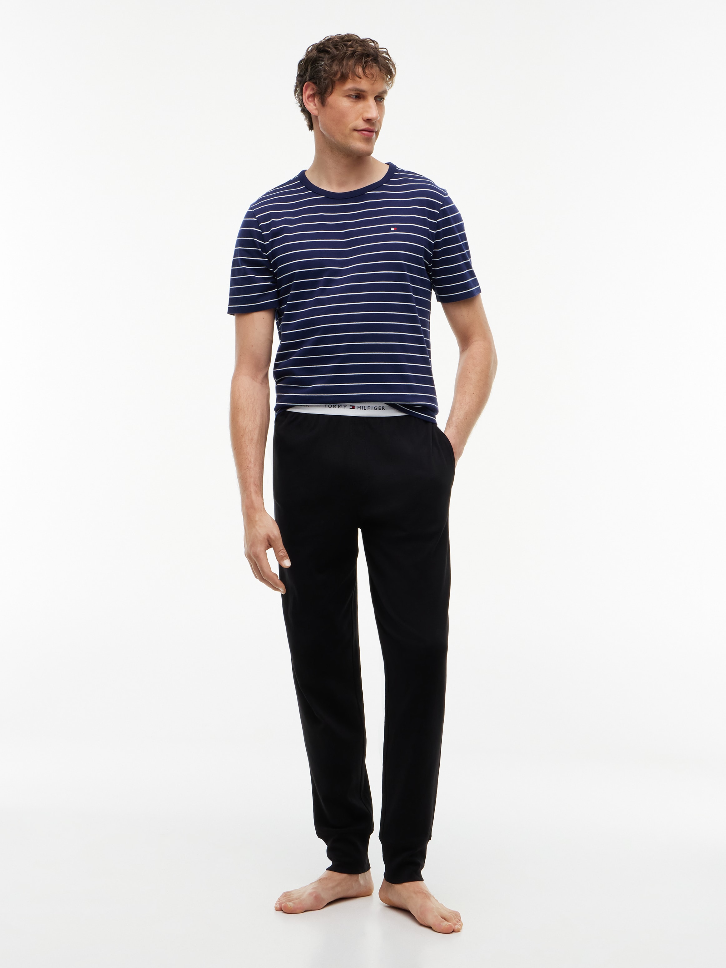 Tommy Hilfiger Underwear Pantalon de pyjama »JERSEY CUFFED«  avec poignets et logos