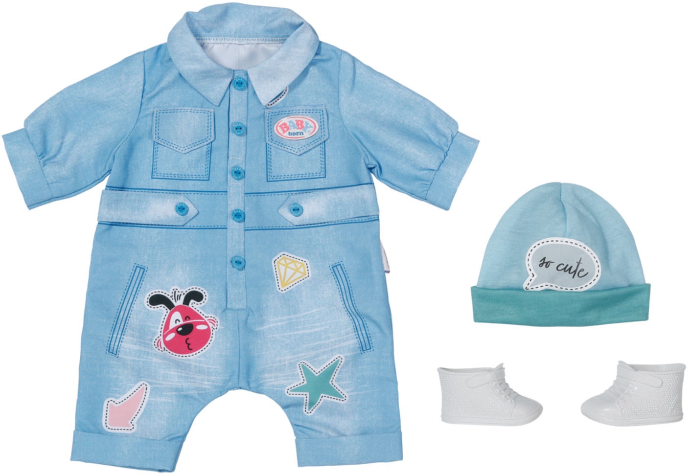 Image of Baby Born Puppenkleidung »Deluxe Jeans Overall, 43 cm« bei Ackermann Versand Schweiz