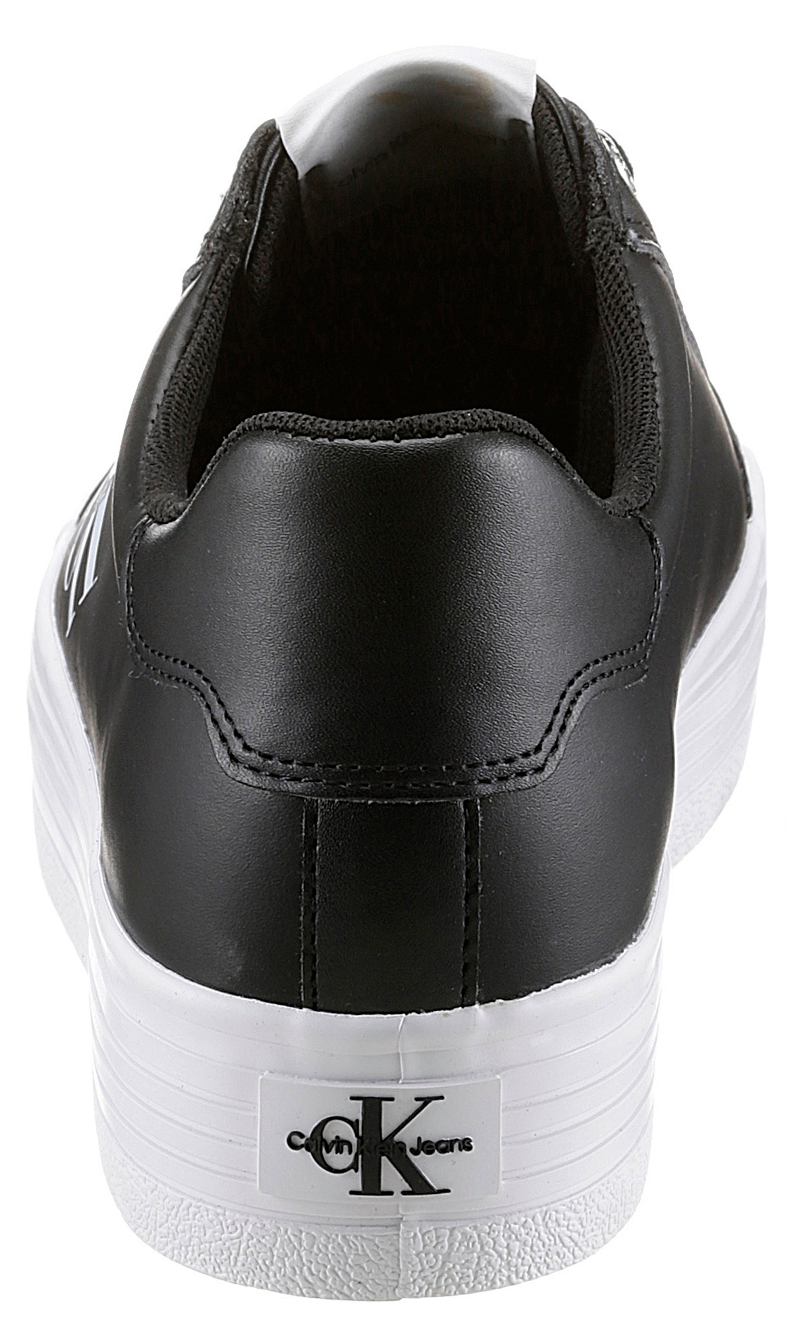 Calvin Klein Jeans Baskets à plateforme »VULC FLATFORM LACEUP LOW LTH«  weicher Schaftrandpolsterung, Freizeitschuh, Halbschuh, Schnürschuh