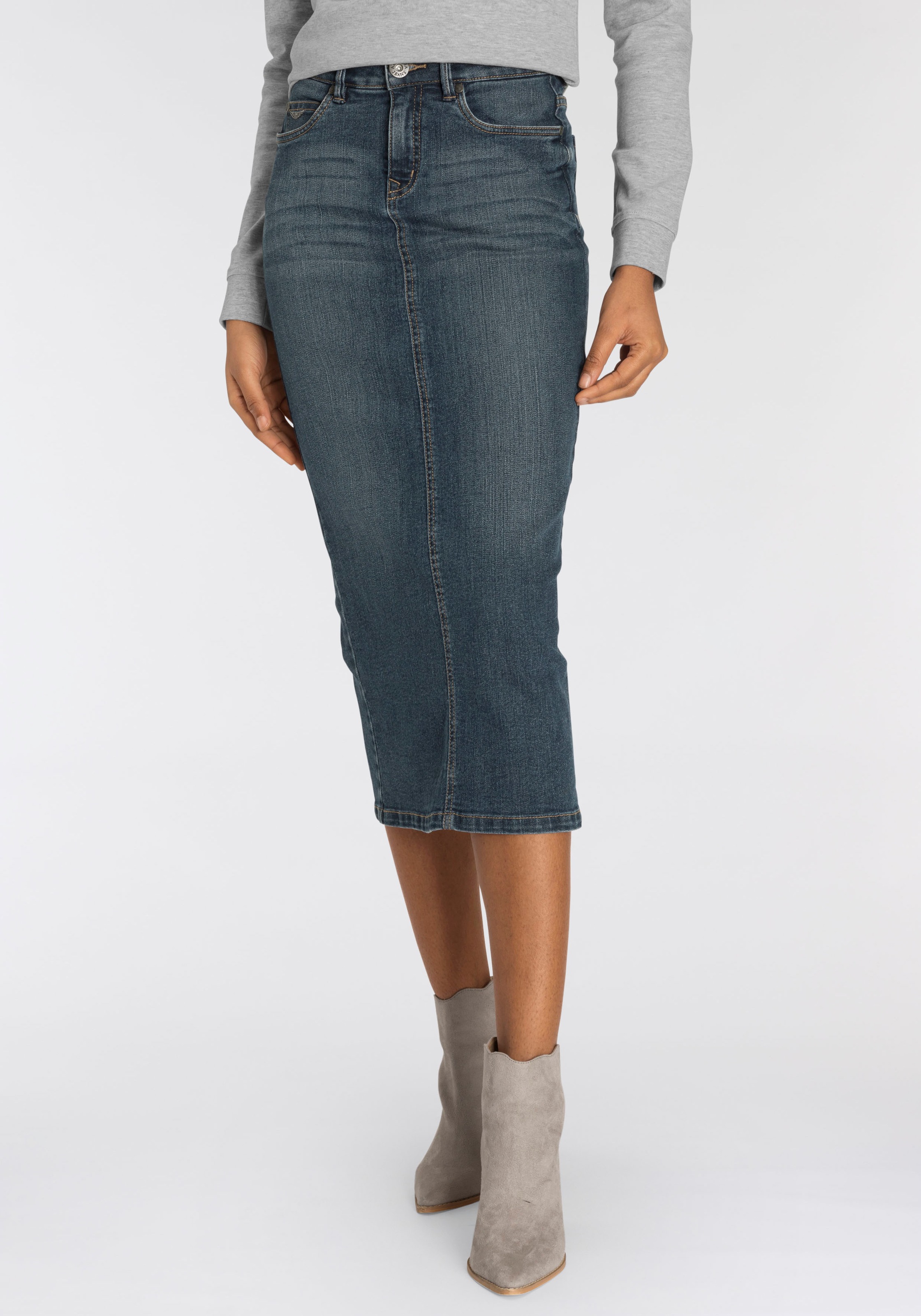 Image of Arizona Jeansrock, in angesagter Midiform bei Ackermann Versand Schweiz