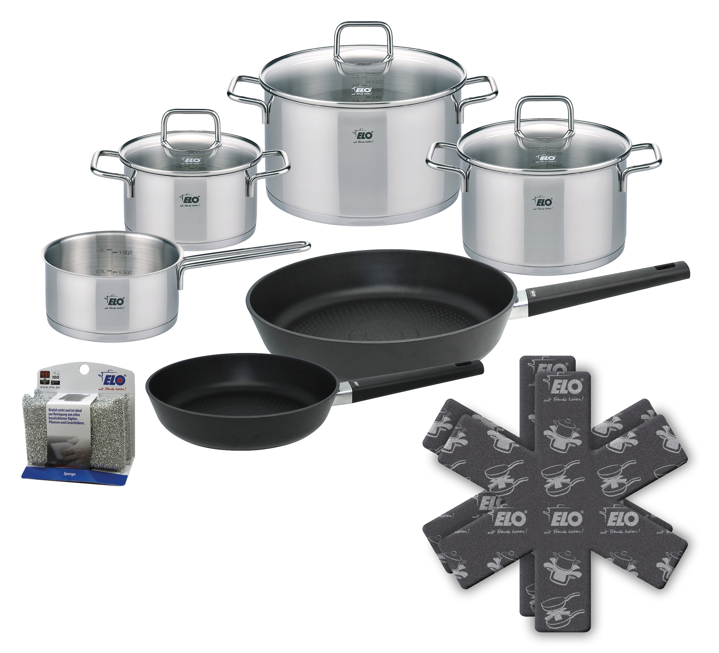 Elo Topf-Set »Citrin 13-teilig« Set, 13 Stk. tlg. Edelstahl 18/10