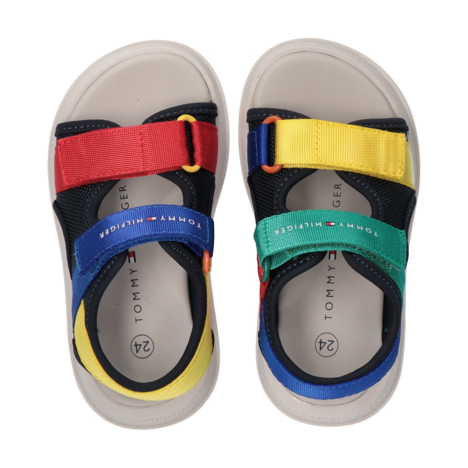 Tommy Hilfiger Sandale  sandale de trekking, chaussure d'été, chaussure à scratch look contrasté