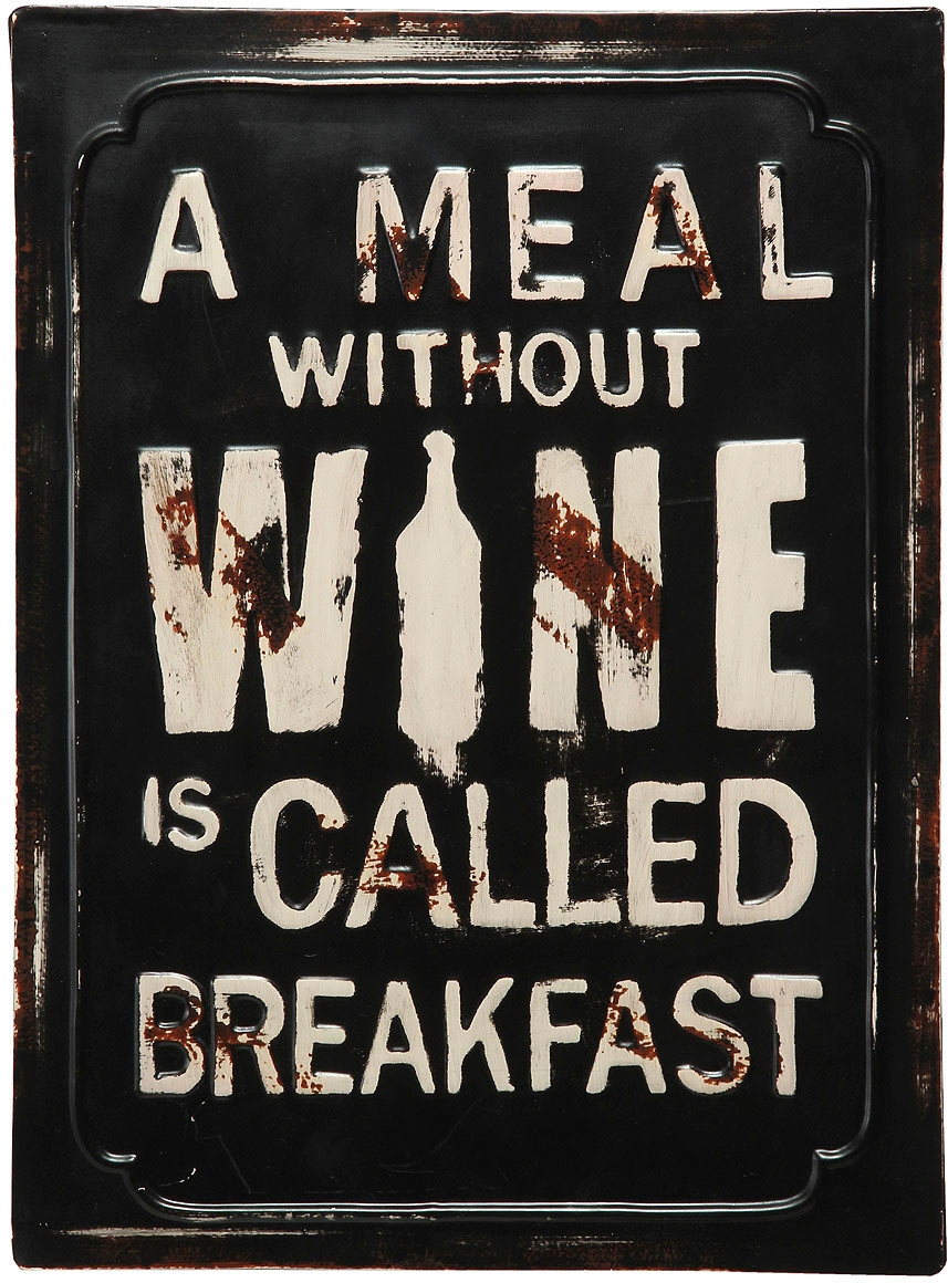 Image of Ambiente Haus Metallbild "Metallbild - Wein 30x40cm" 1 Stk. tlg.