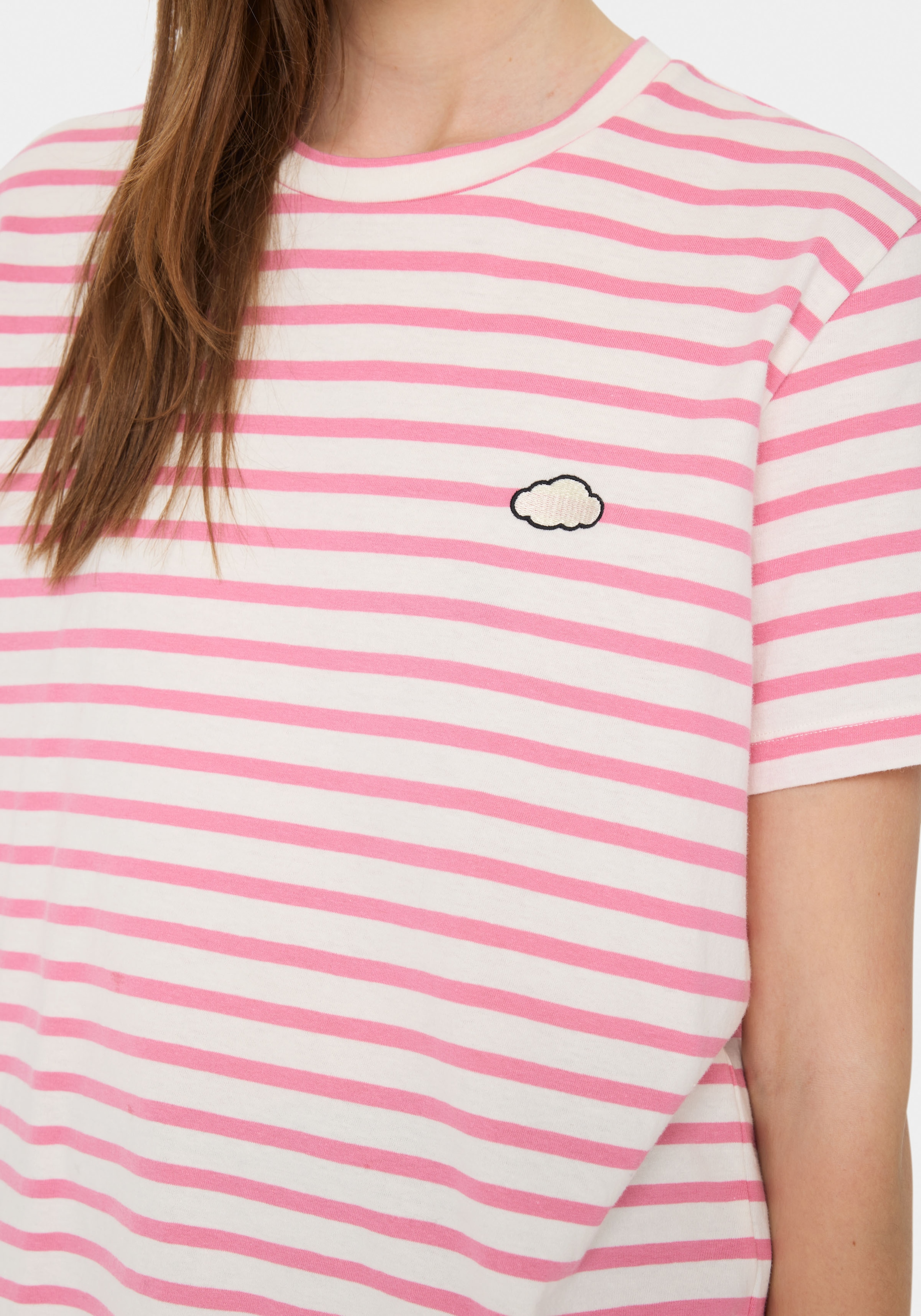 Saint Tropez T-Shirt »GanikaSZ T-Shirt« mit kleiner Stickerei