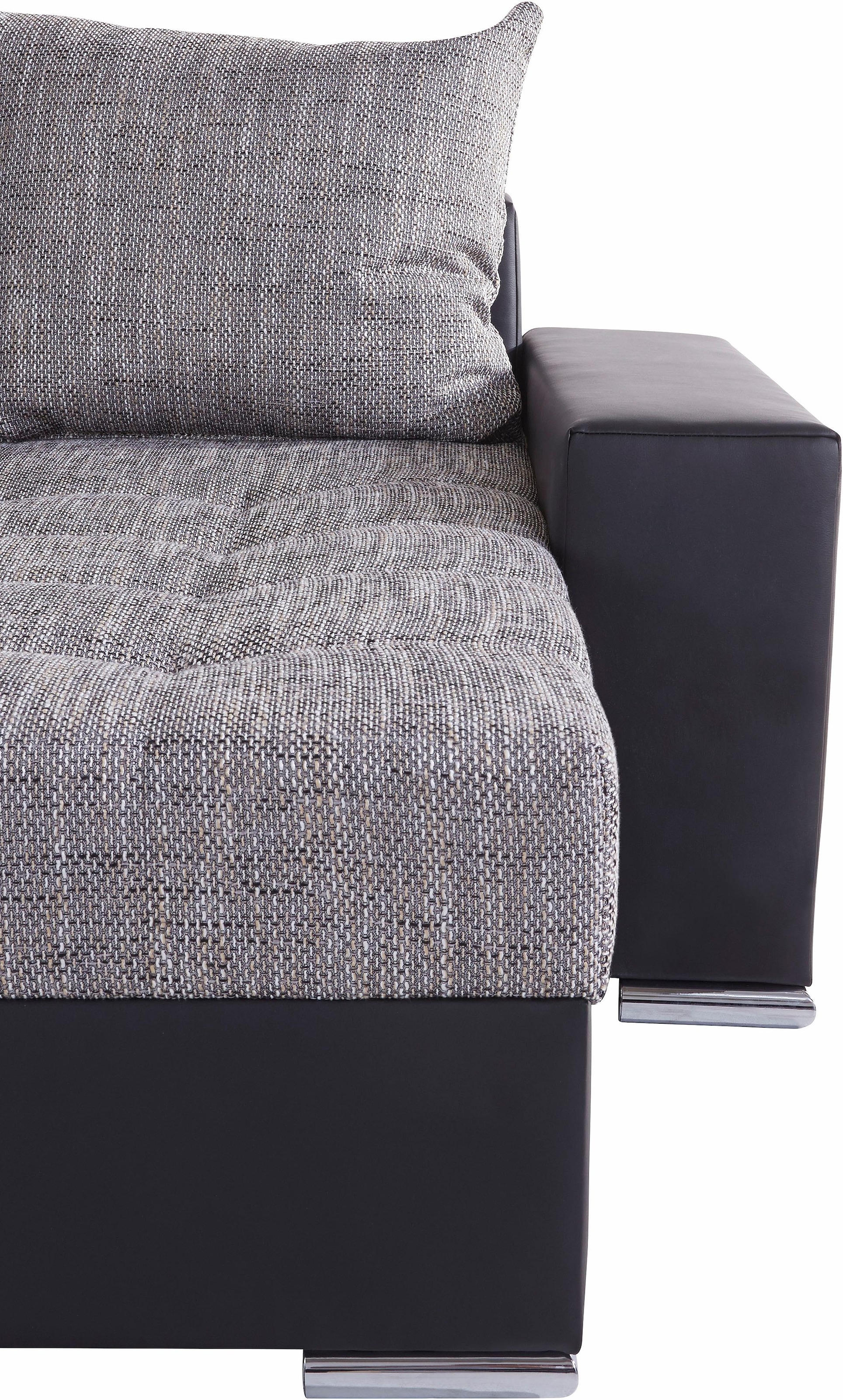COLLECTION AB Wohnlandschaft »XXL-Josy U-Form, Breite 333 cm, mit 2 Recamieren 77 & 97 cm«, inkl. Bettfunktion, Bettkasten, mit 5 gleich grossen Rückenkissen