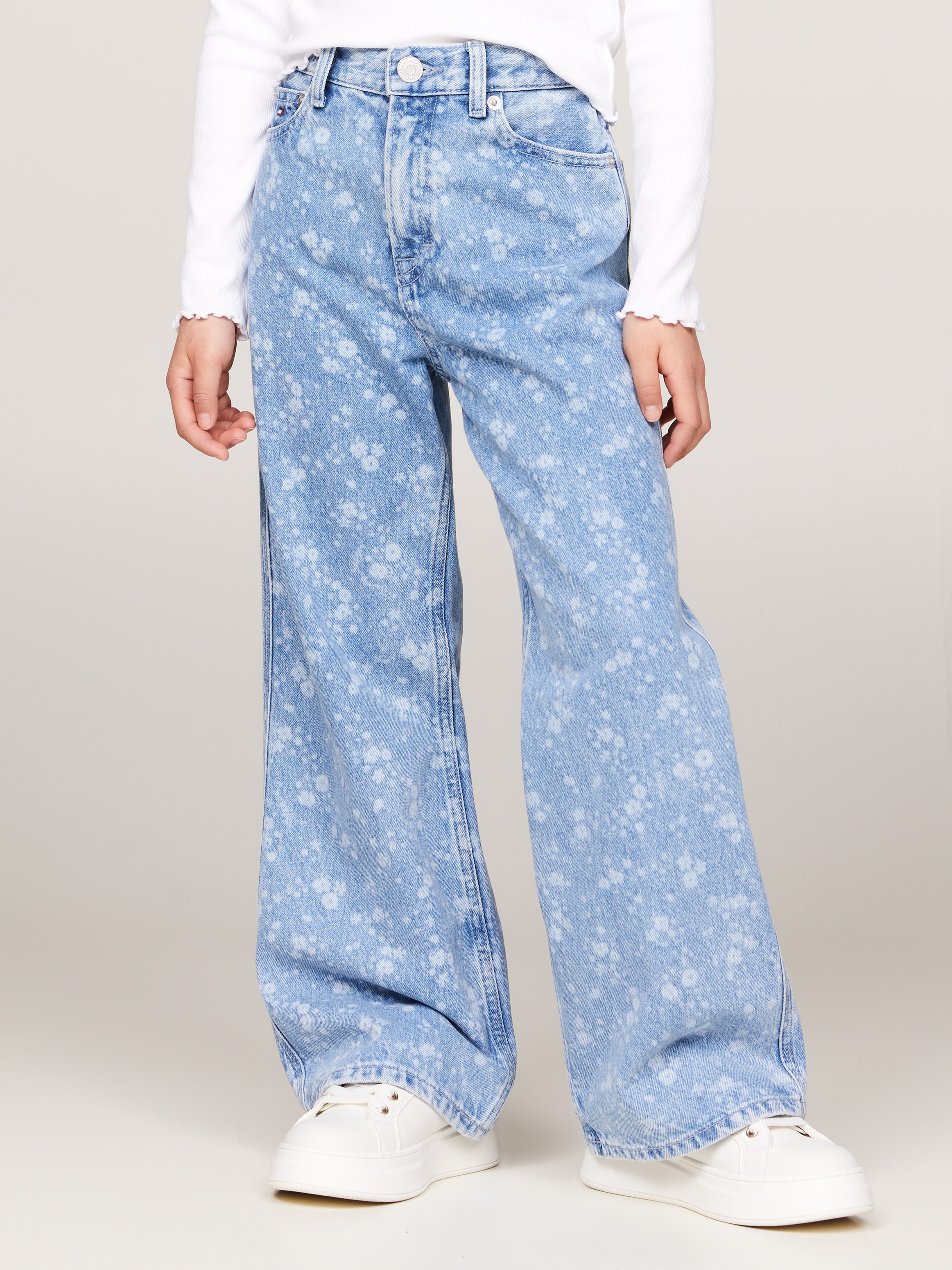 Tommy Hilfiger Straight-Jeans »MABEL FLOWER DENIM«, Kinder bis 16 Jahre im 5-Pocket-Style