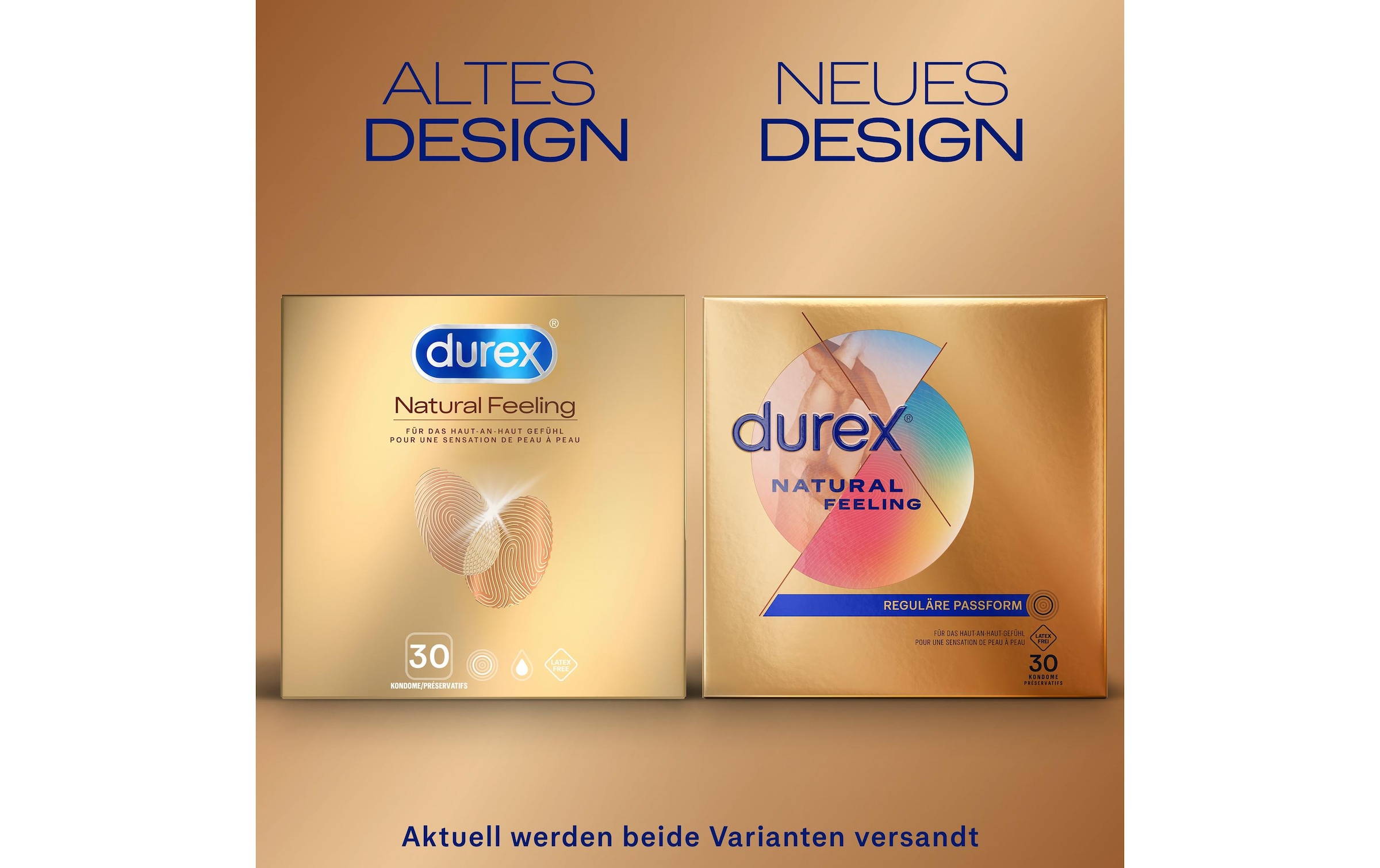 durex Kondome »Natural Feeling latexfrei Vorteilspackung 30 Stk«, (30 St.)