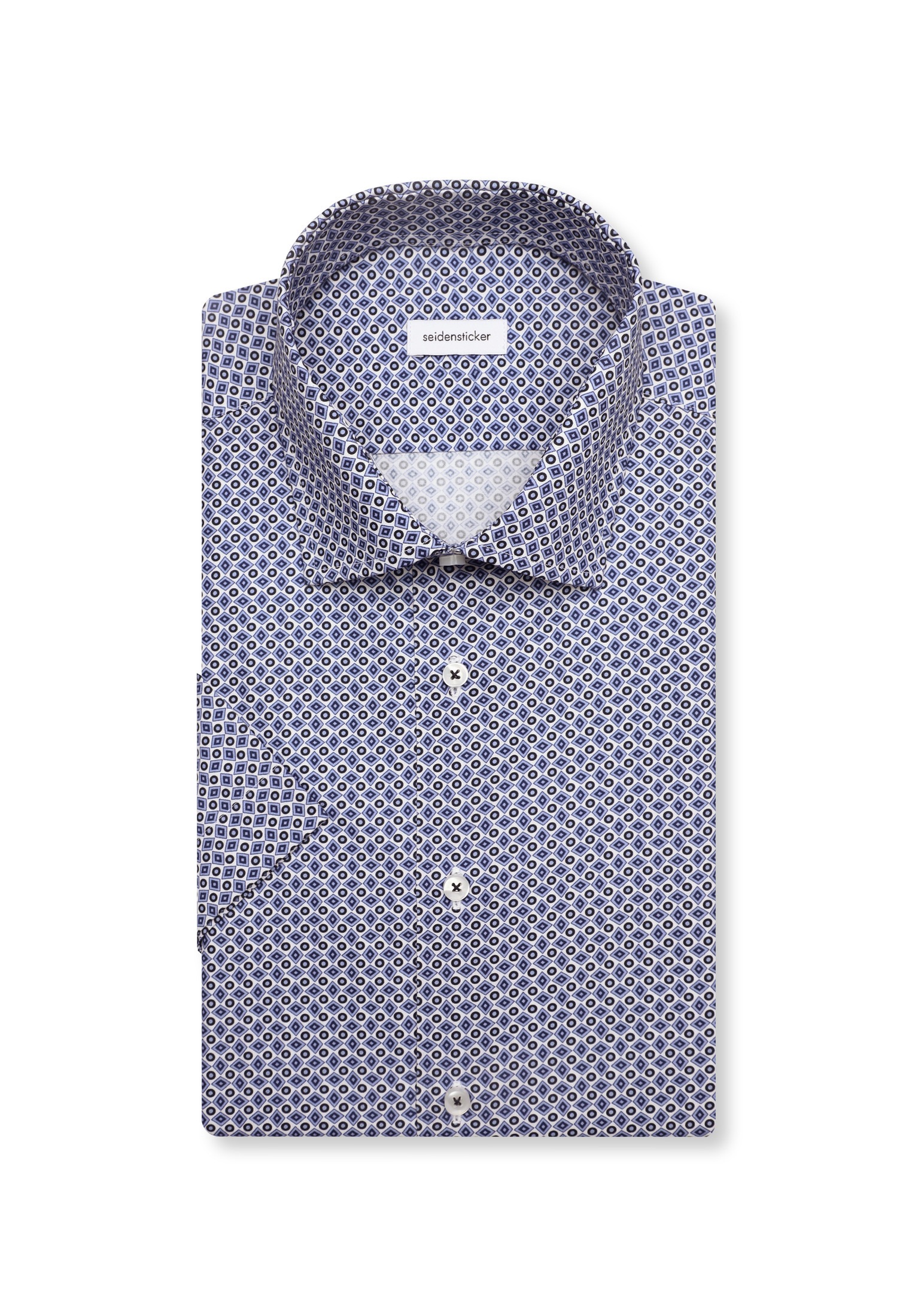 seidensticker Businesshemd »Slim« Slim 1/2 Kentkragen Druck