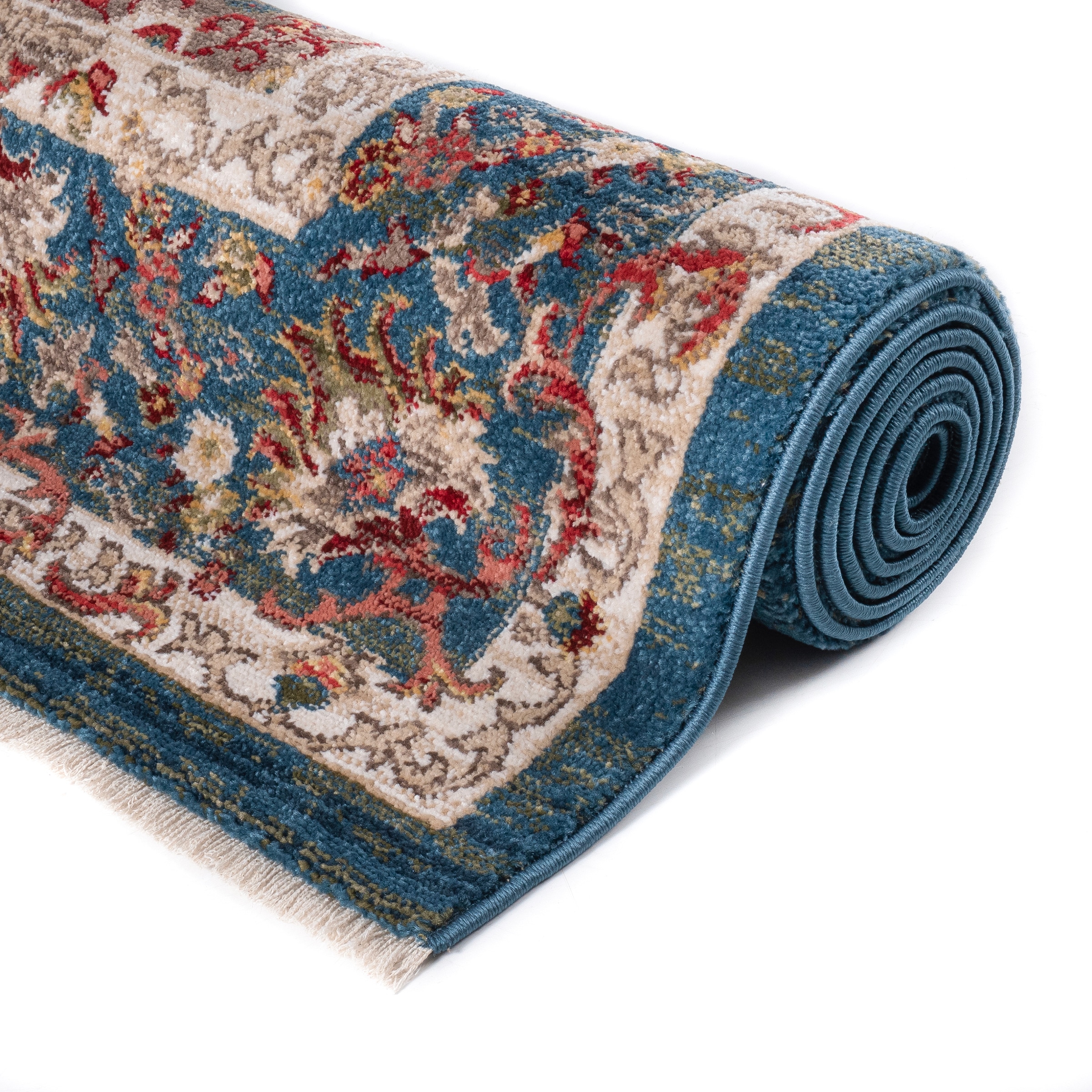 GOODproduct Teppich »Molvio, mit & ohne Fransen« rechteckig 18 mm Höhe Orient-Optik, Vintage Design, weich, Wohnzimmer, Schlafzimmer