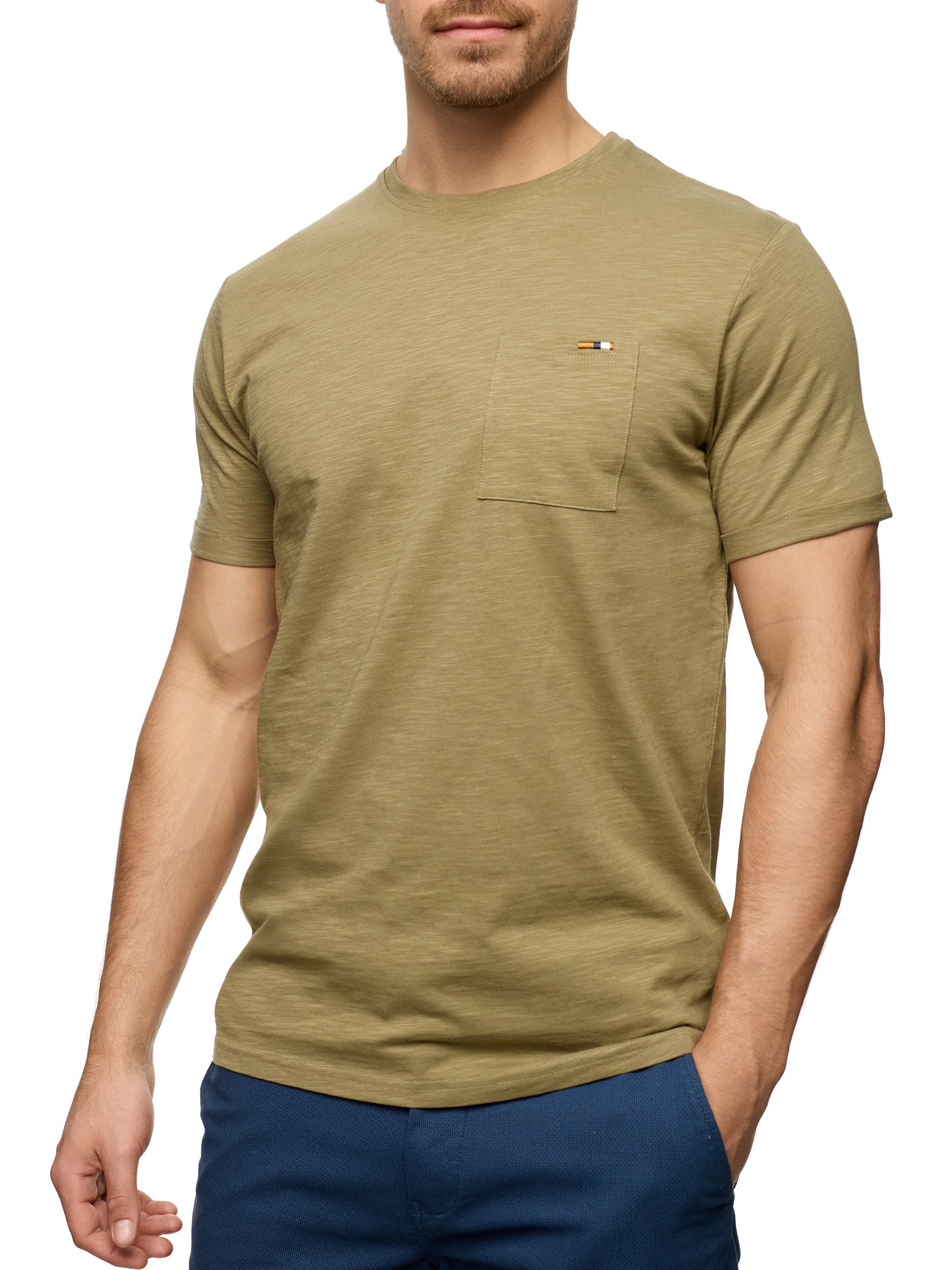 Image of Indicode Rundhalsshirt "INAndorra" Baumwolle, regular fit
